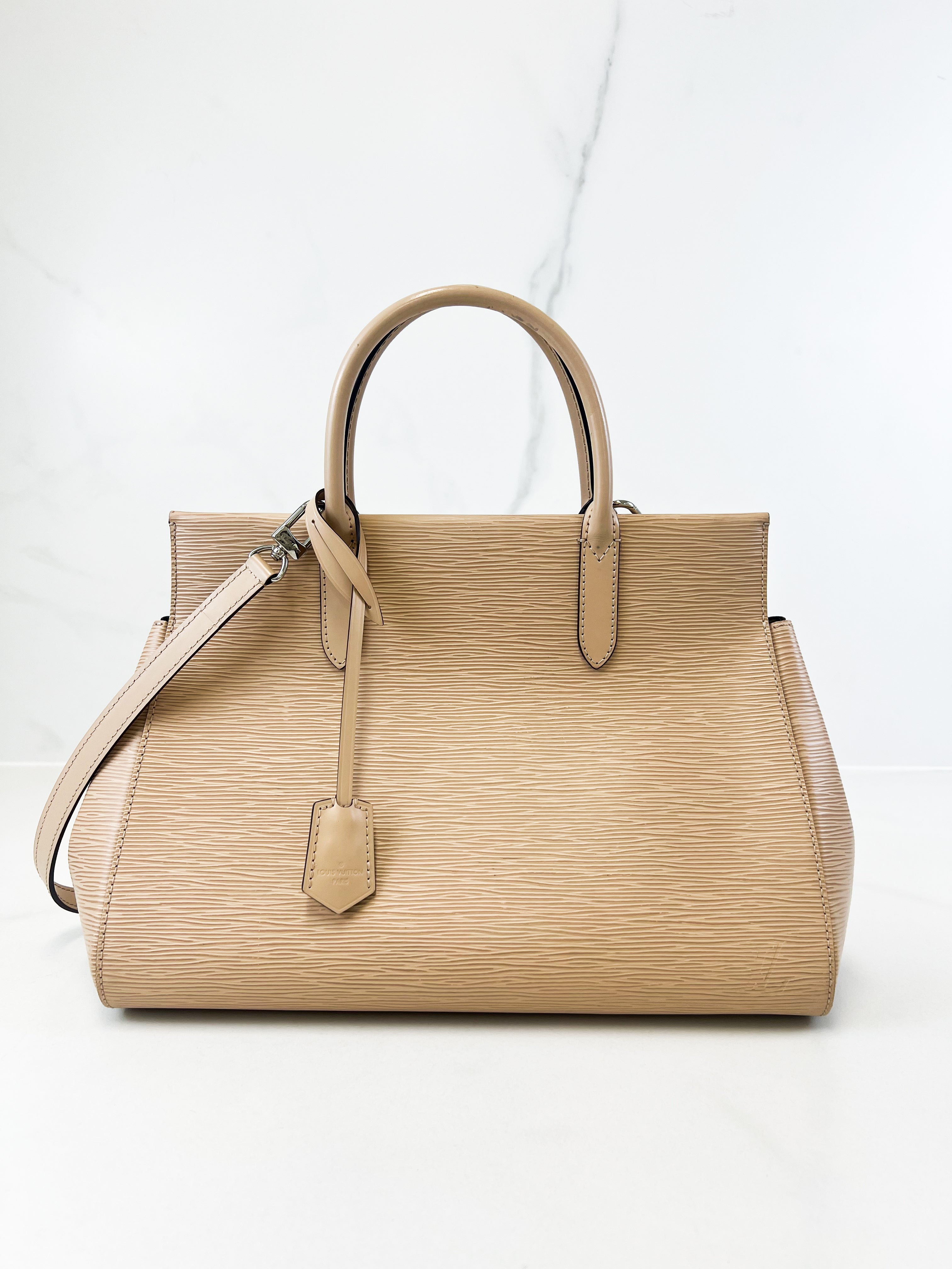 Louis Vuitton Marly MM Bag in Dune Epi Leather