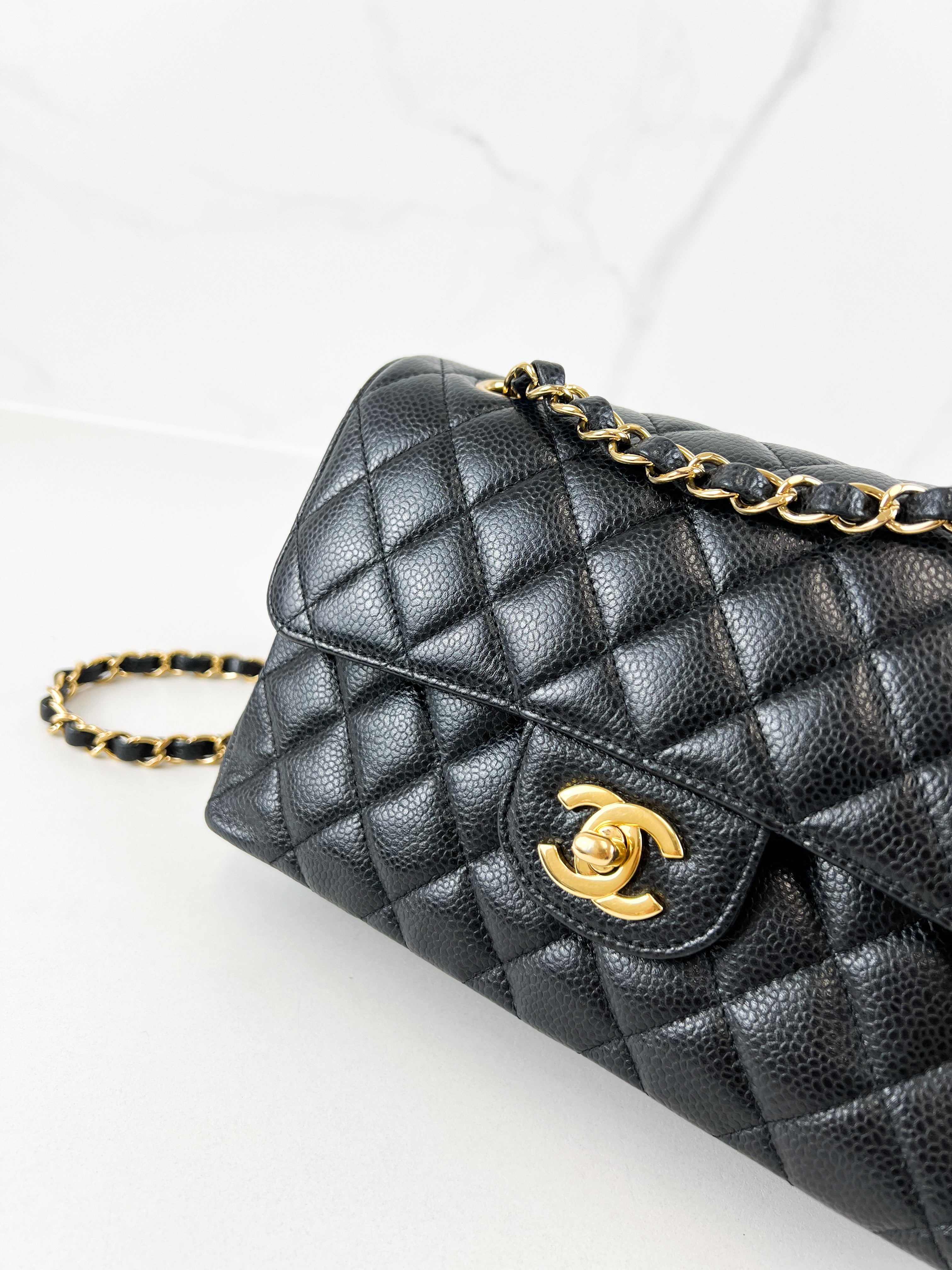 Chanel Small Classic Double Flap Caviar Shoulder Bag
