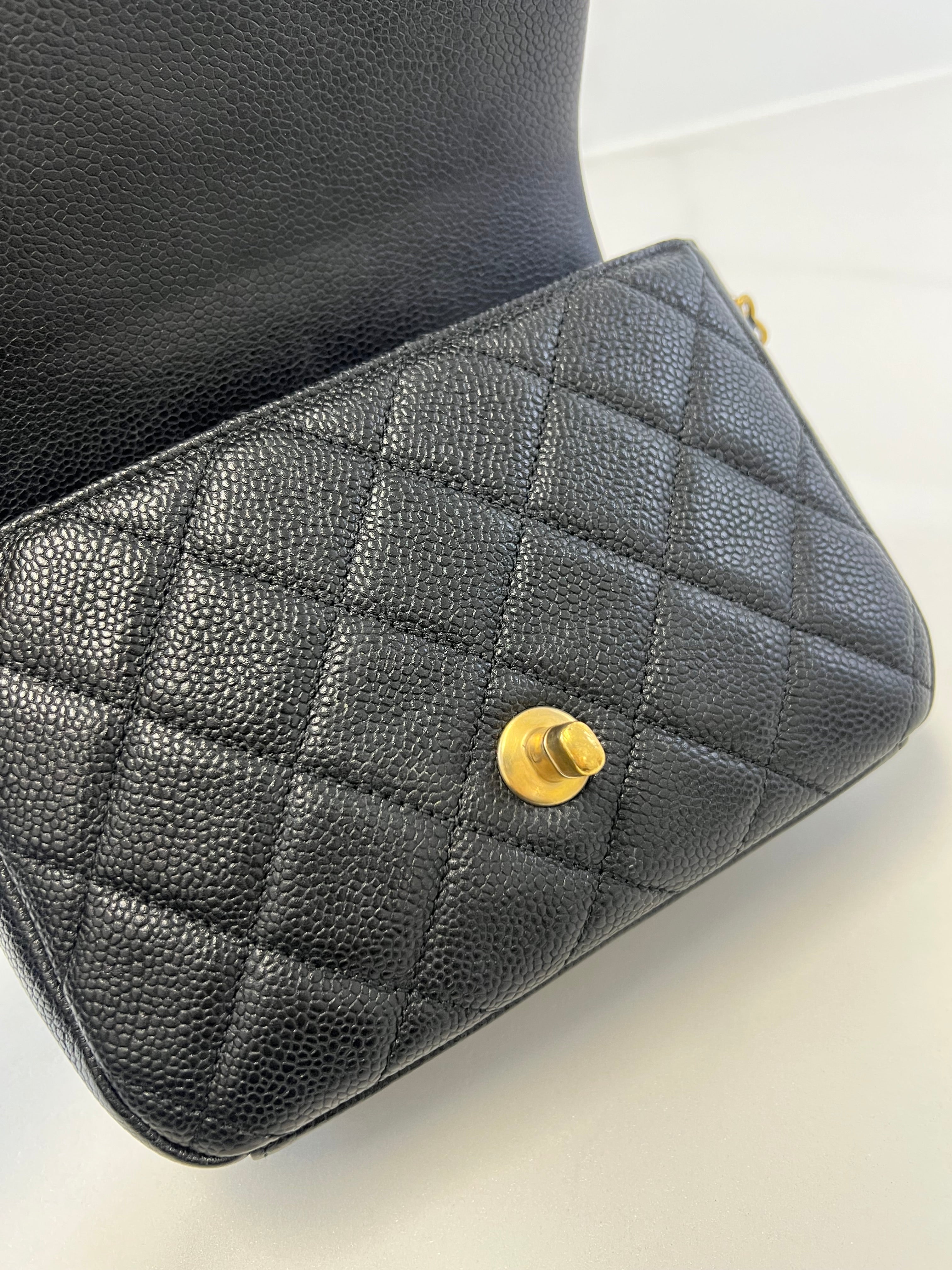 Chanel Black Caviar Limited Edition Mini Square