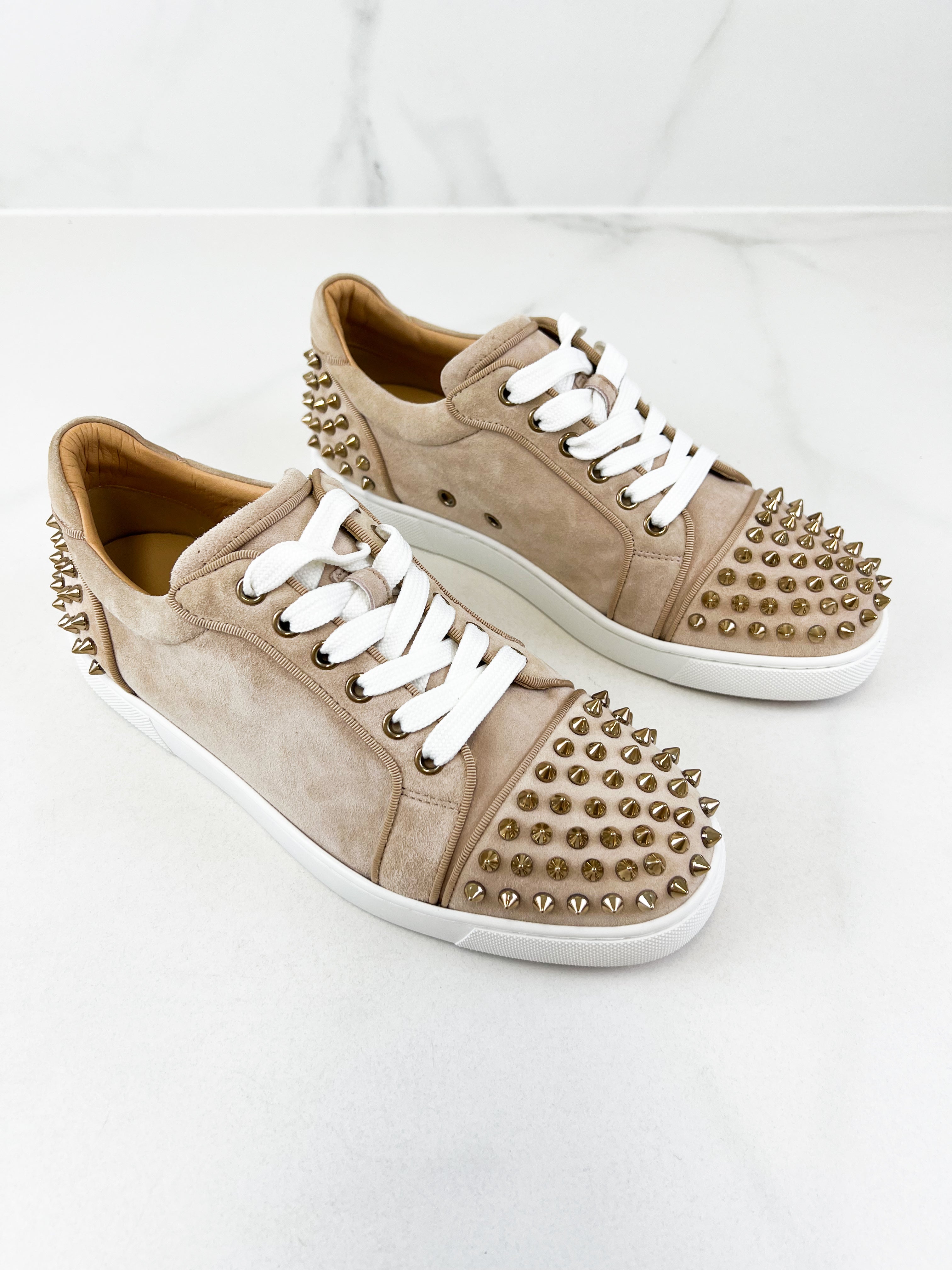 Christian Louboutin Beige Viera Spikes Size 39