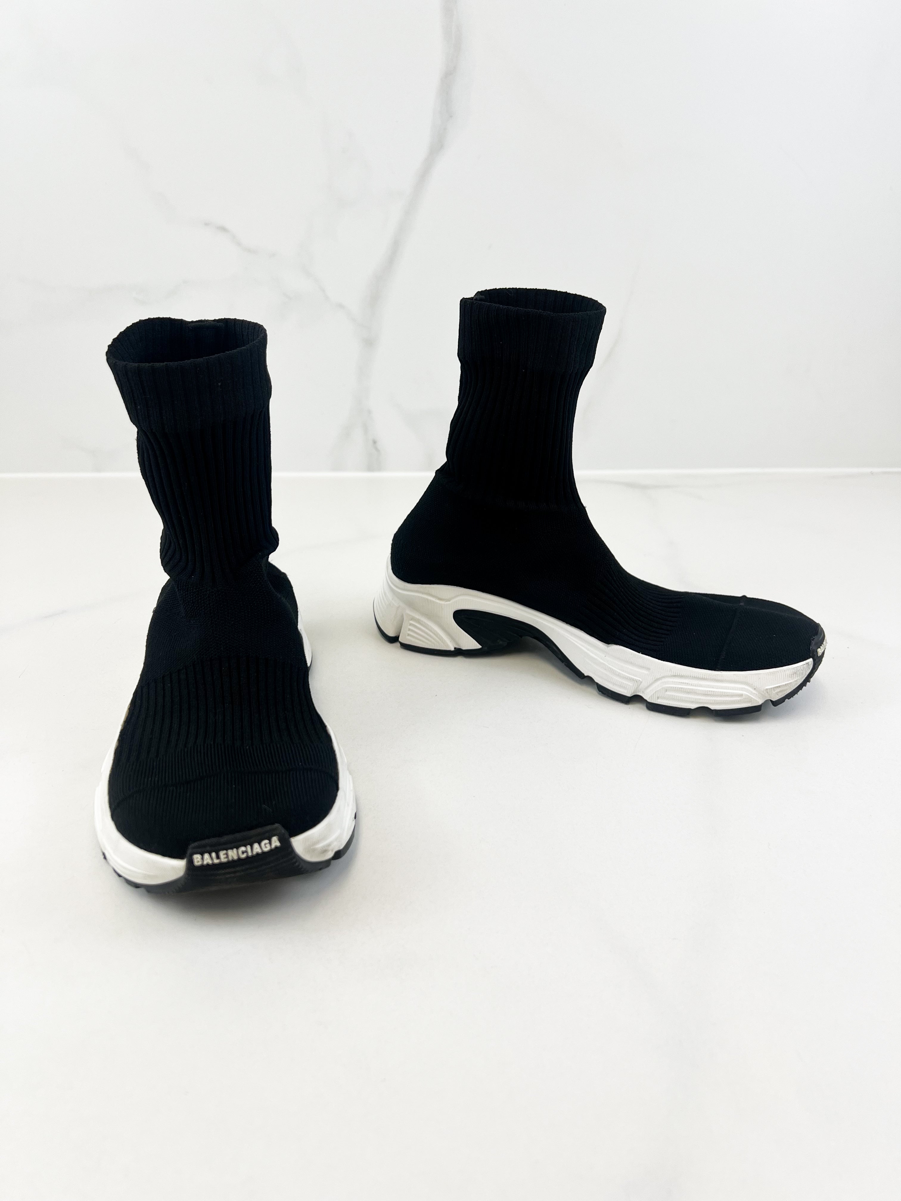 Balenciaga Black Knit Sneaker Size 35
