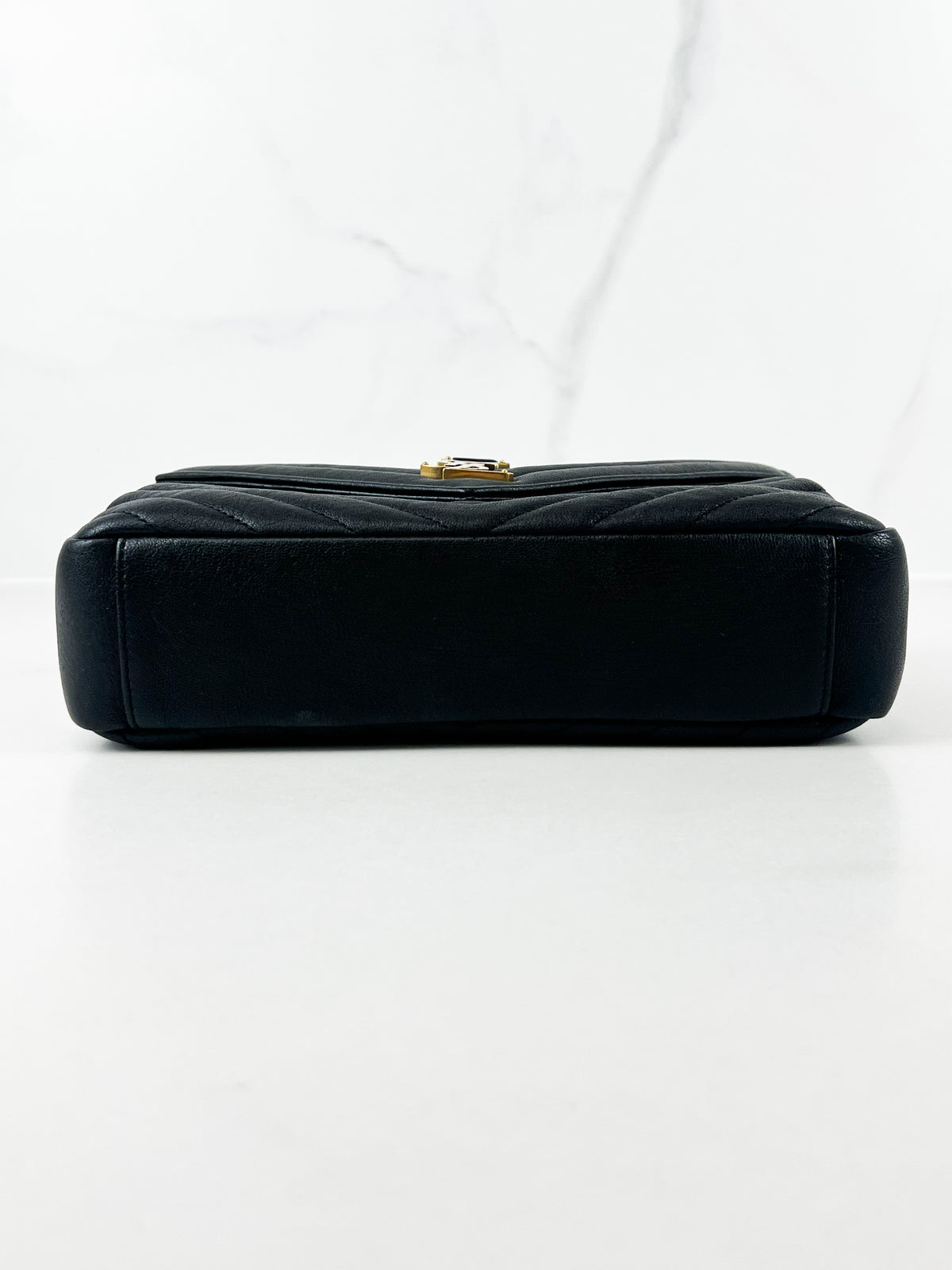 Saint Laurent Black College Bag with GHW