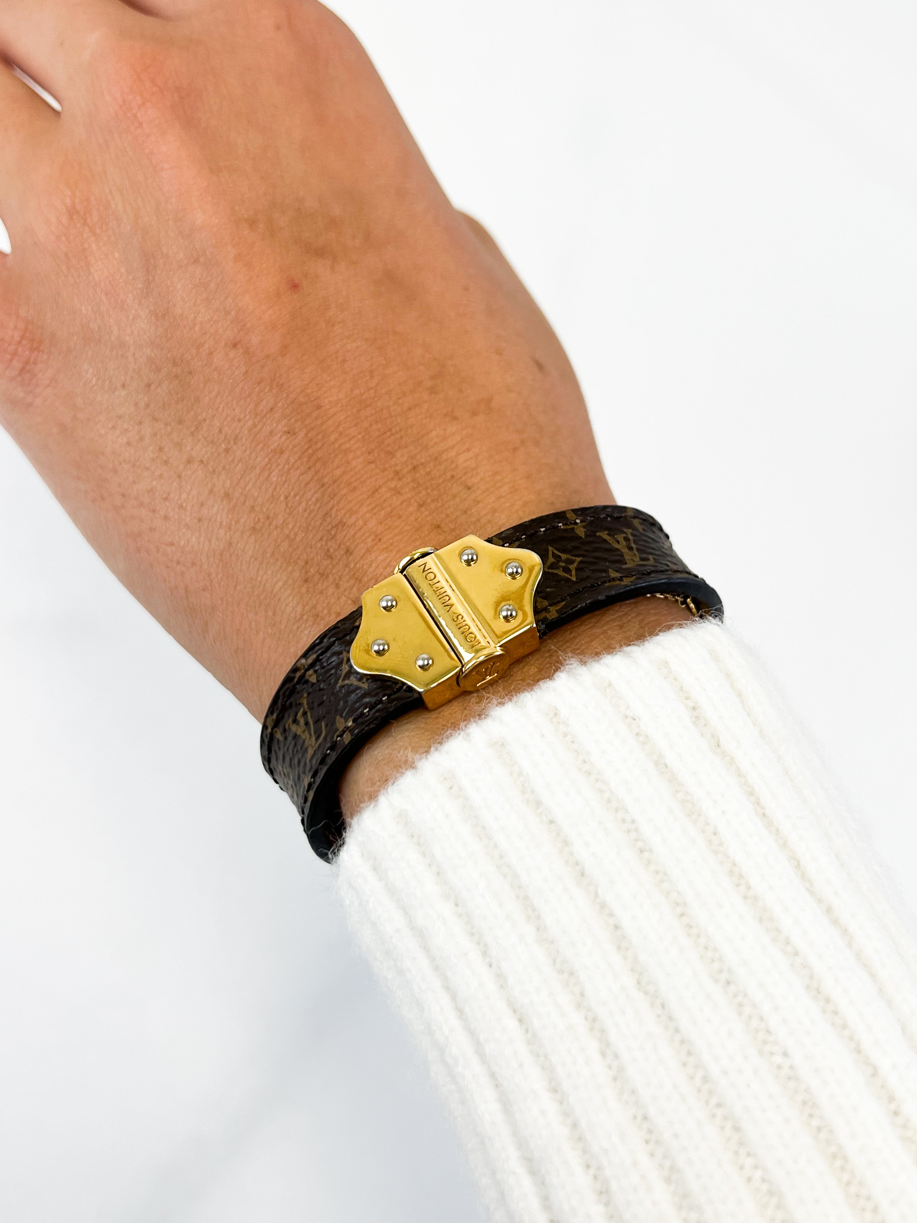 Louis Vuitton Nanogram Leather Bracelet