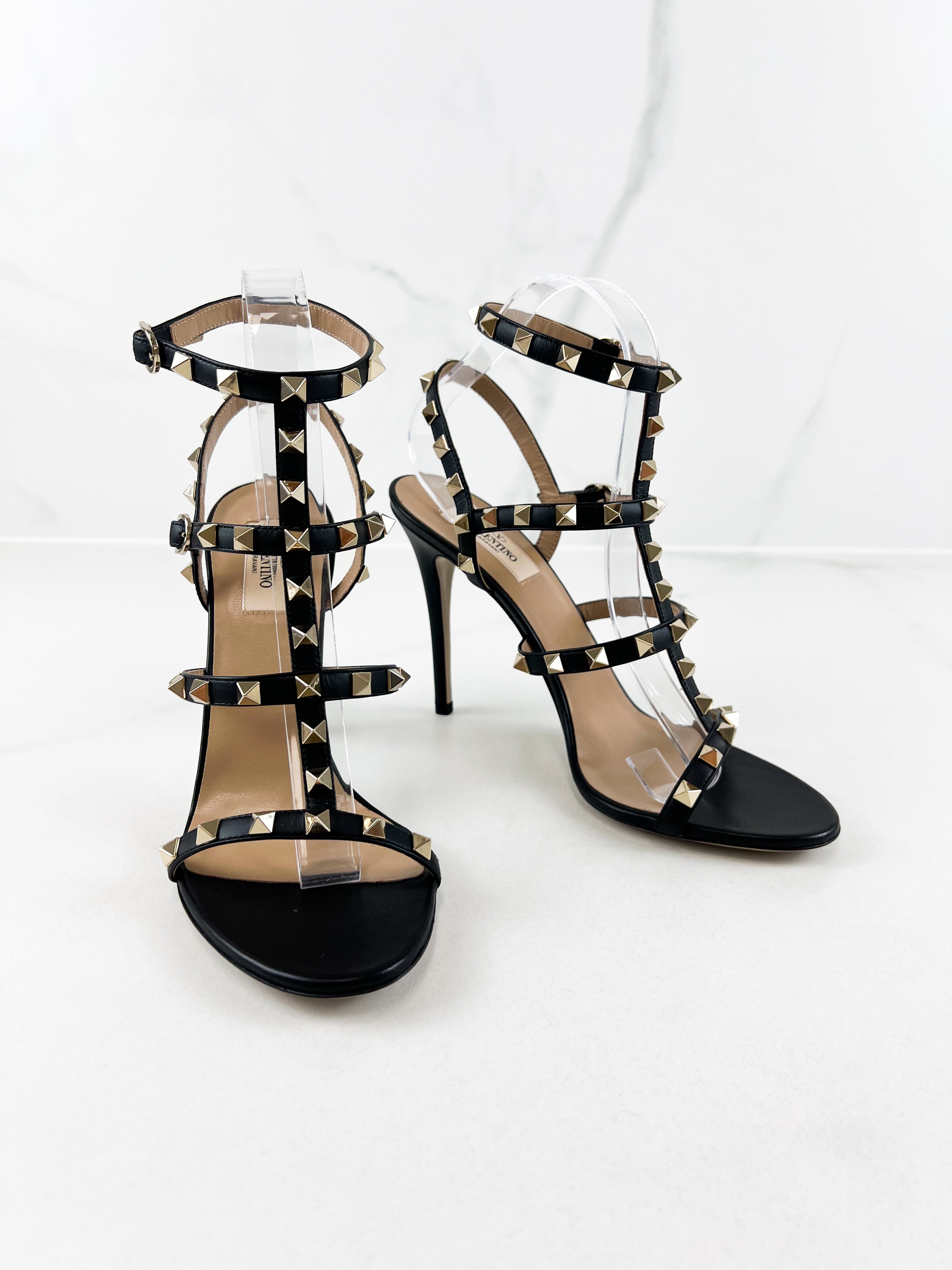 Valentino Rockstud Leather Sandals Size 39