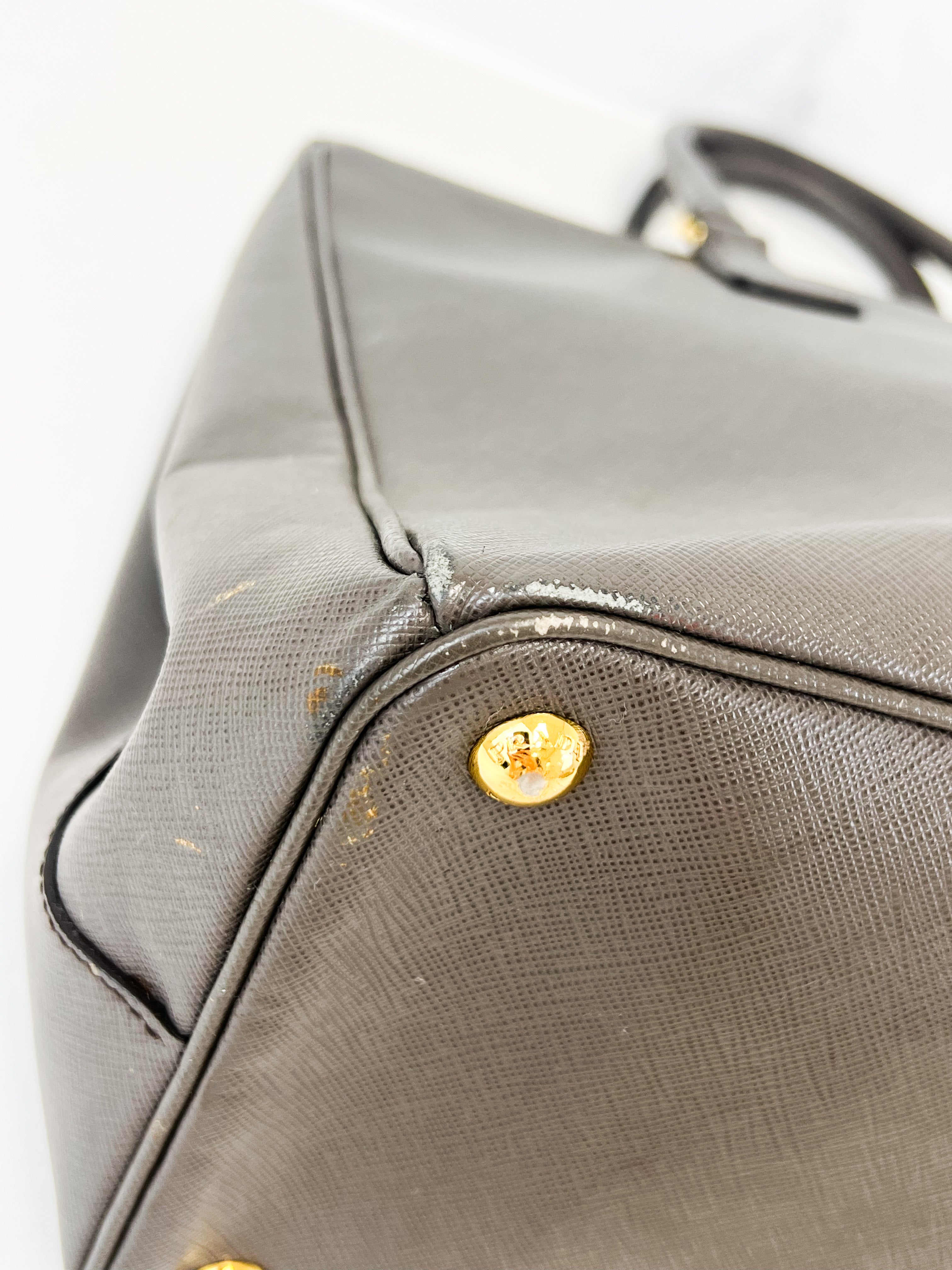 Prada Large Grey Galleria Saffiano Bag