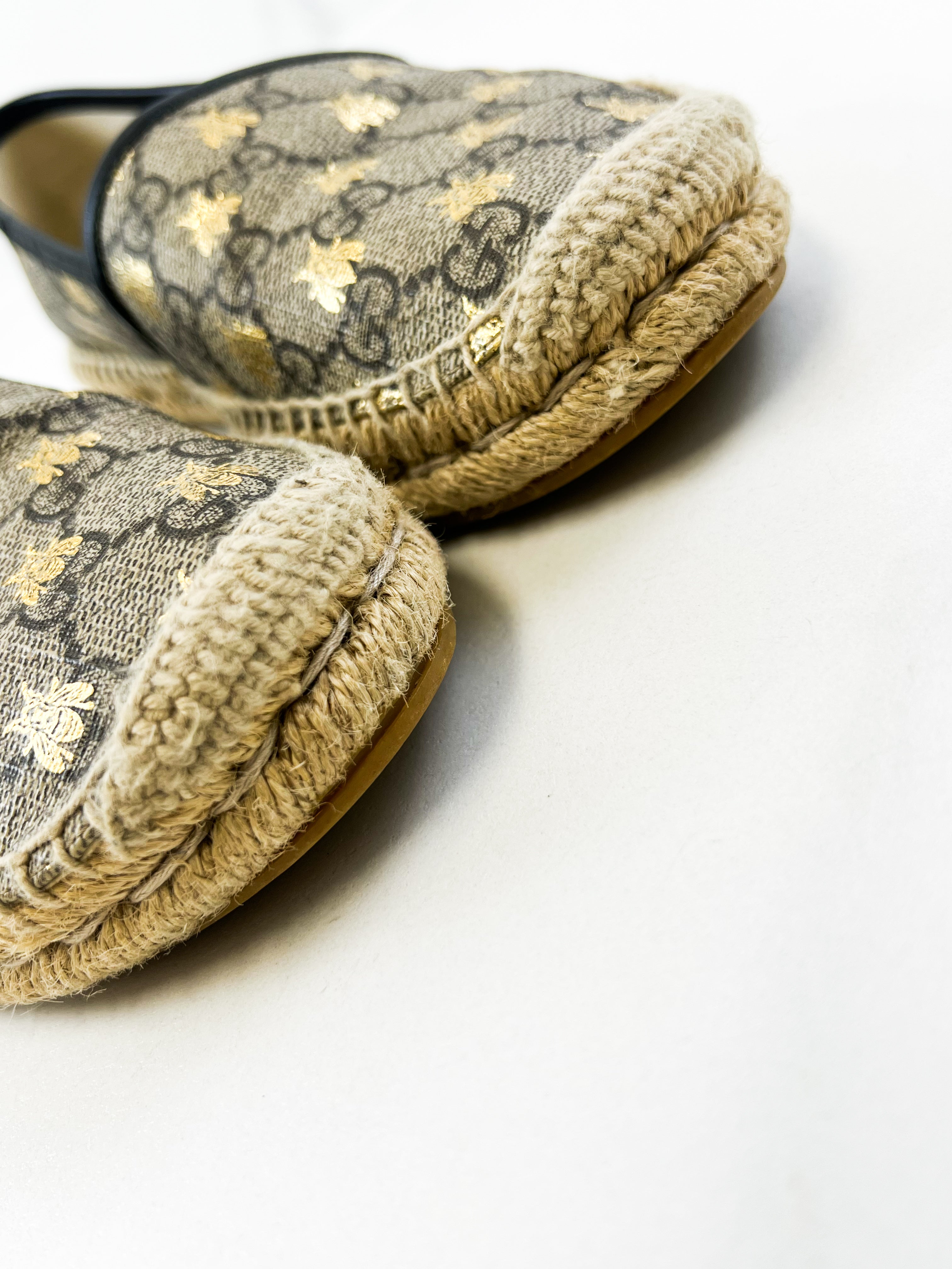 Gucci GG Supreme Canvas Espadrilles Size 38