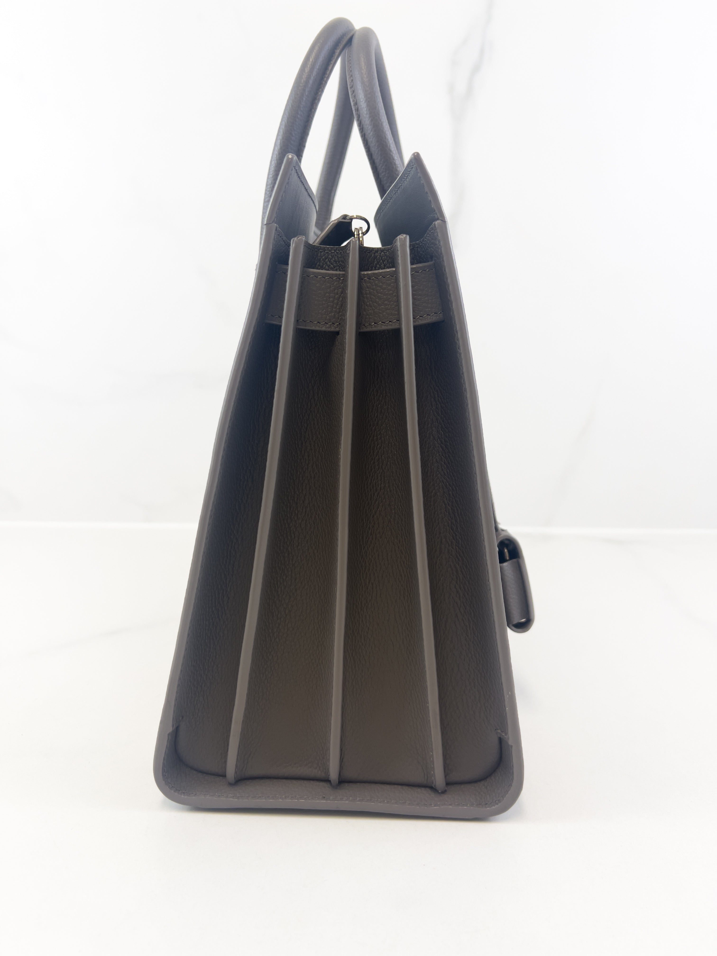 Saint Laurent Grey Large Sac De Jour with SHW