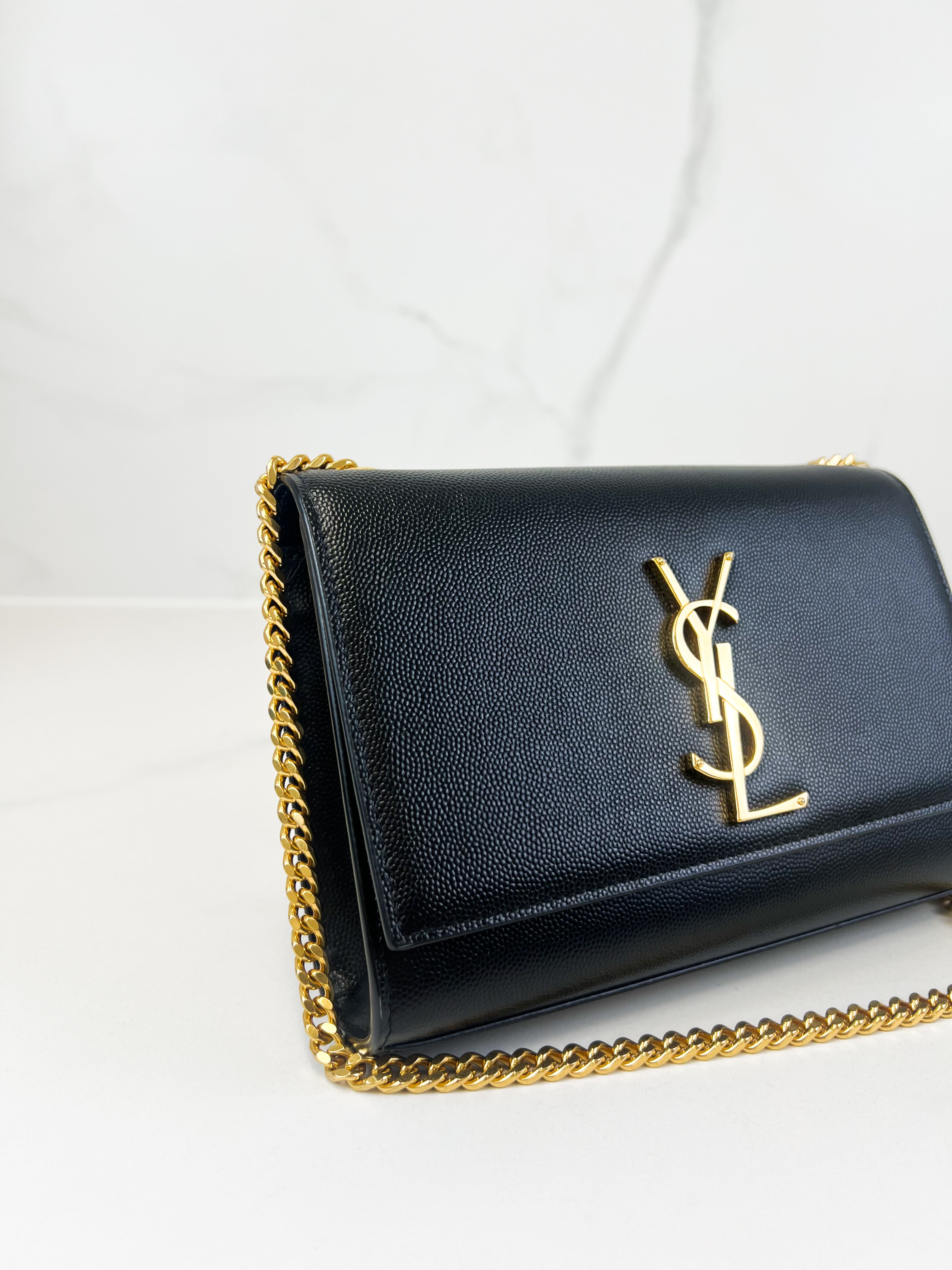 Saint Laurent Kate Small in Grain Embossed Leather