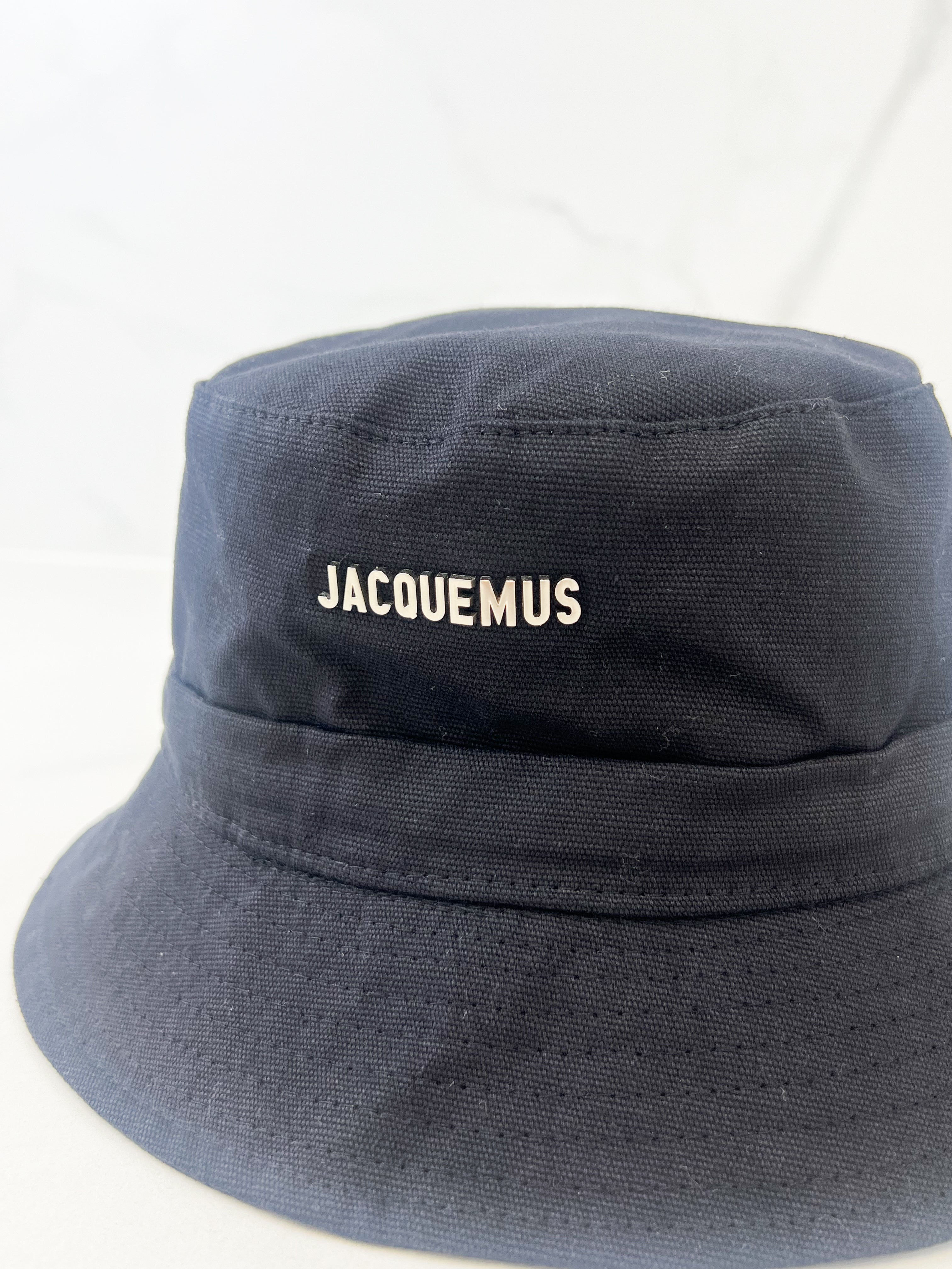 Jacquemus Cotton Bucket Hat in Black