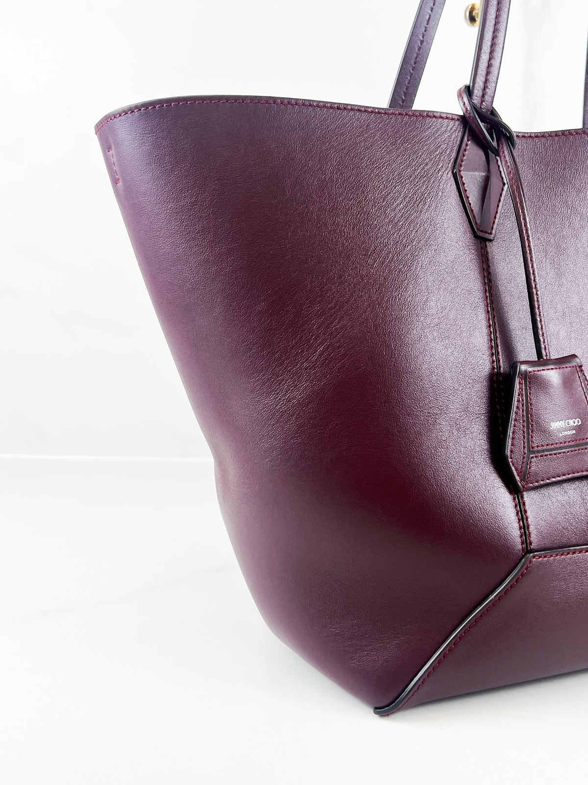 Jimmy Choo Diamond Tote in Burgundy