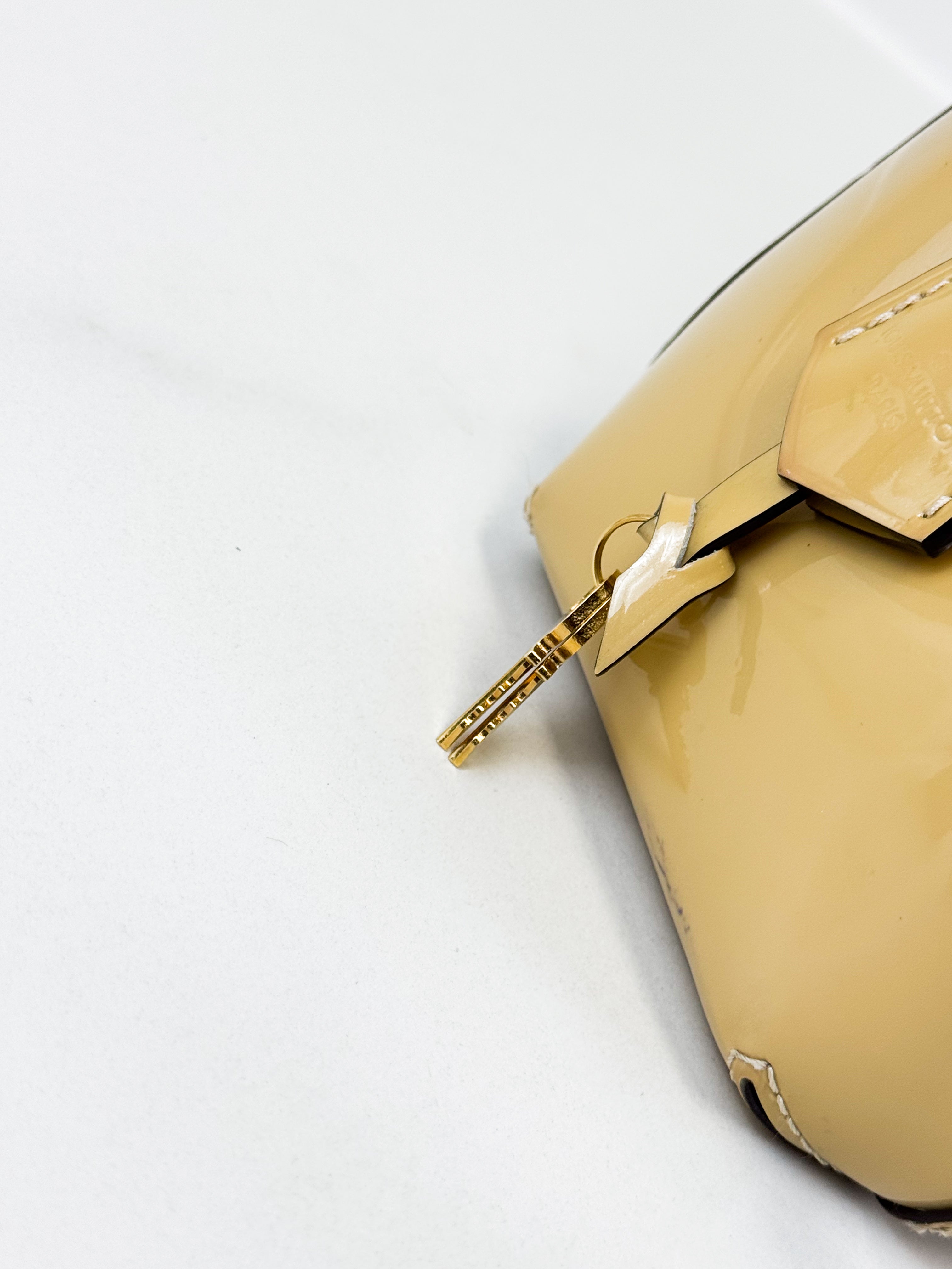 Louis Vuitton Patent Monogram Montaigne BB Satchel