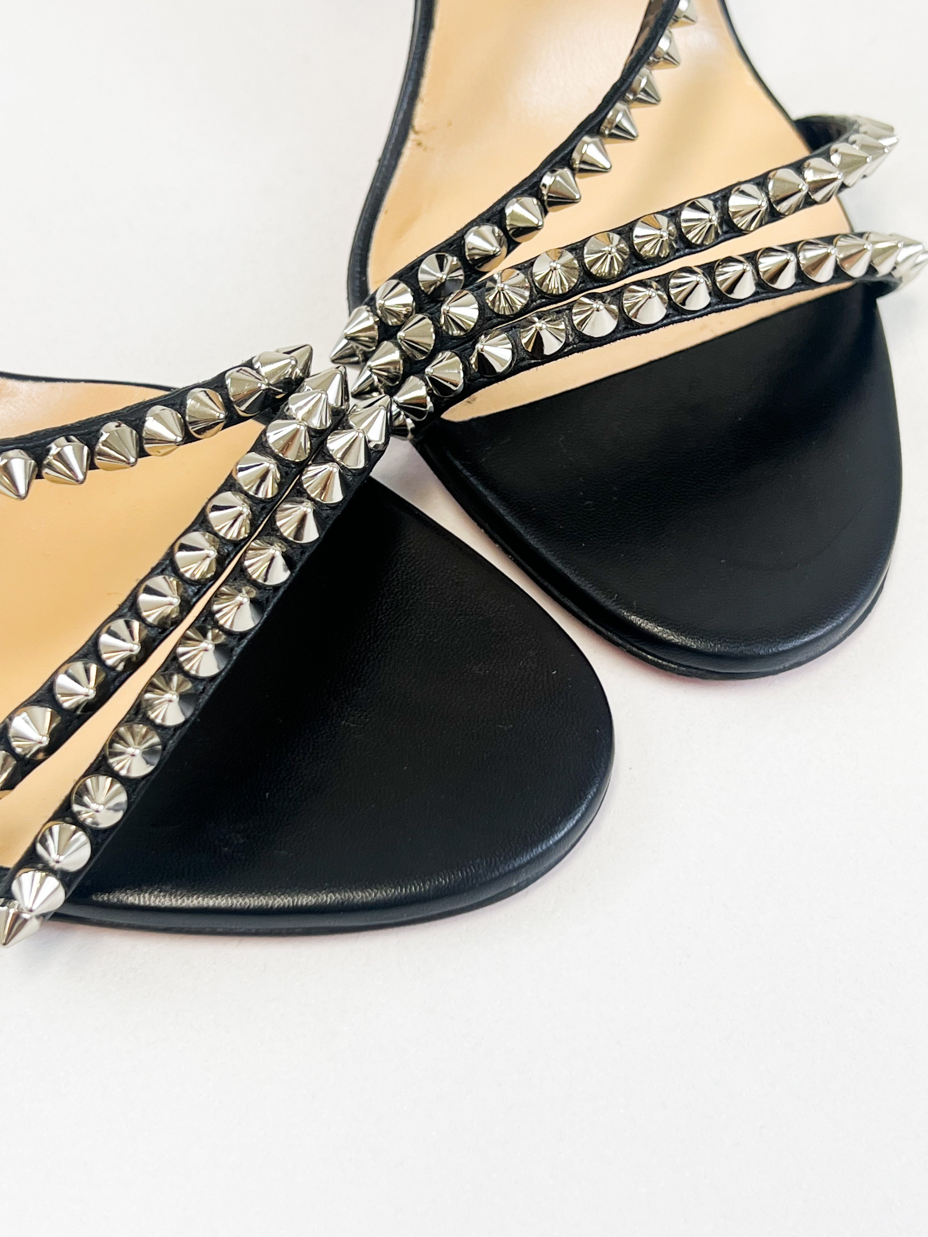 Christian Louboutin So Spike 100 Black Size 38.5