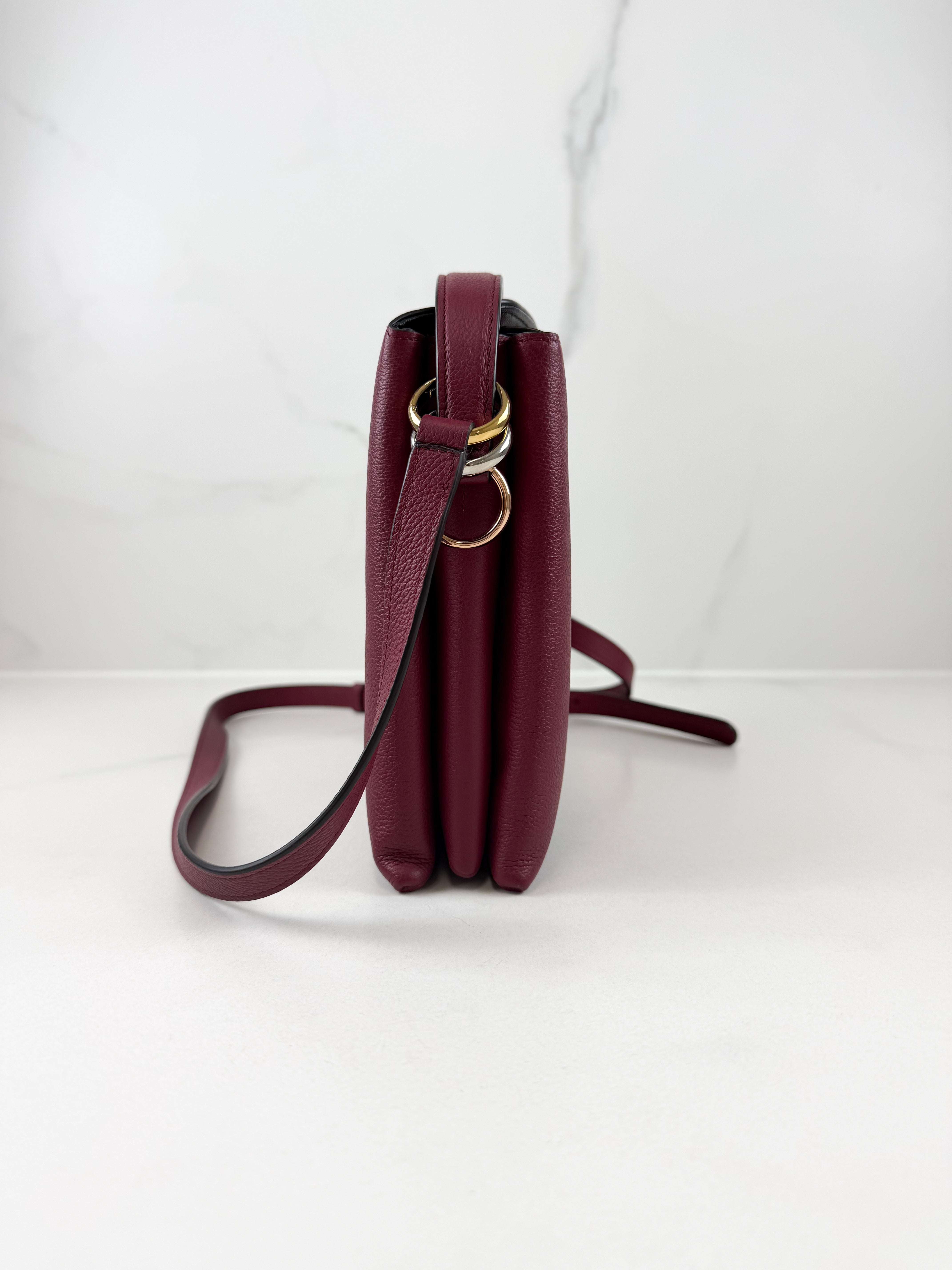 Cartier Trinity Bag in Ruby Red Grained Leather