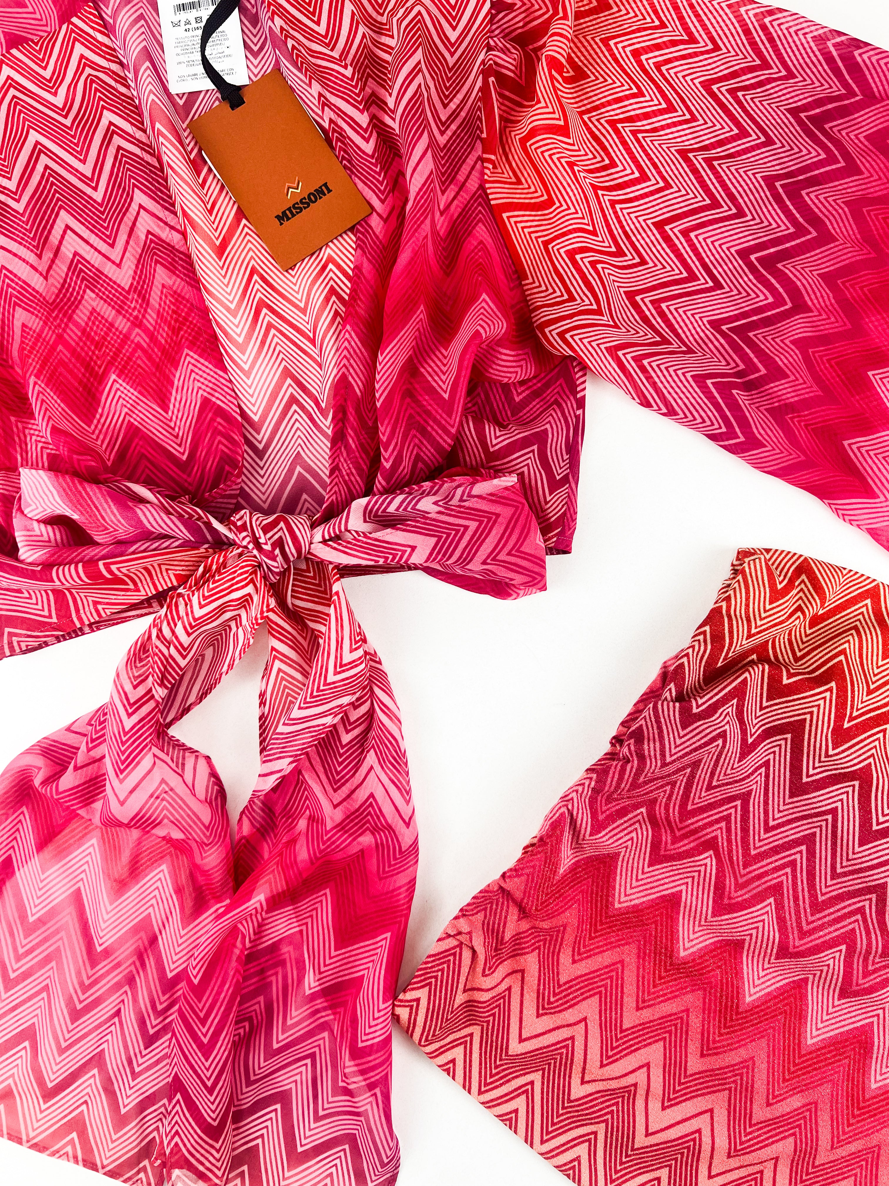 Missoni Mare Silk Mini Skirt & Top Set