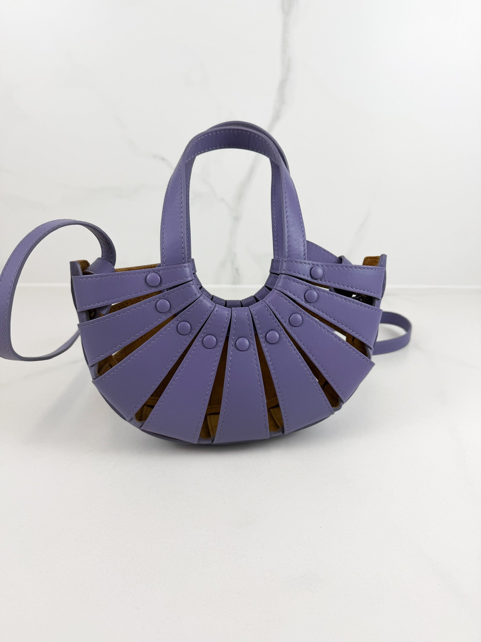 Bottega Veneta Small Calfskin Shell Bag Satchel