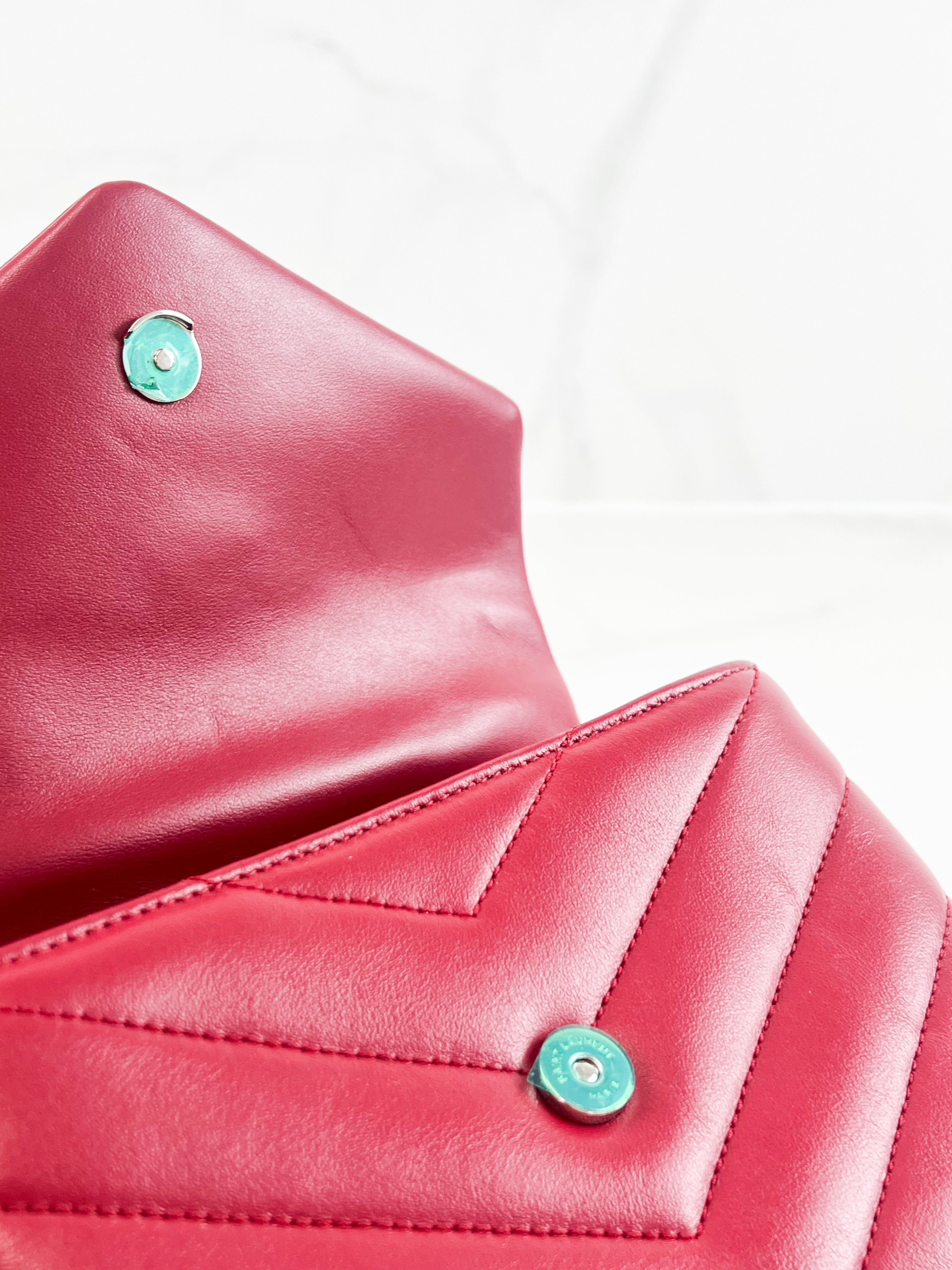 Saint Laurent Red Loulou Toy with SHW