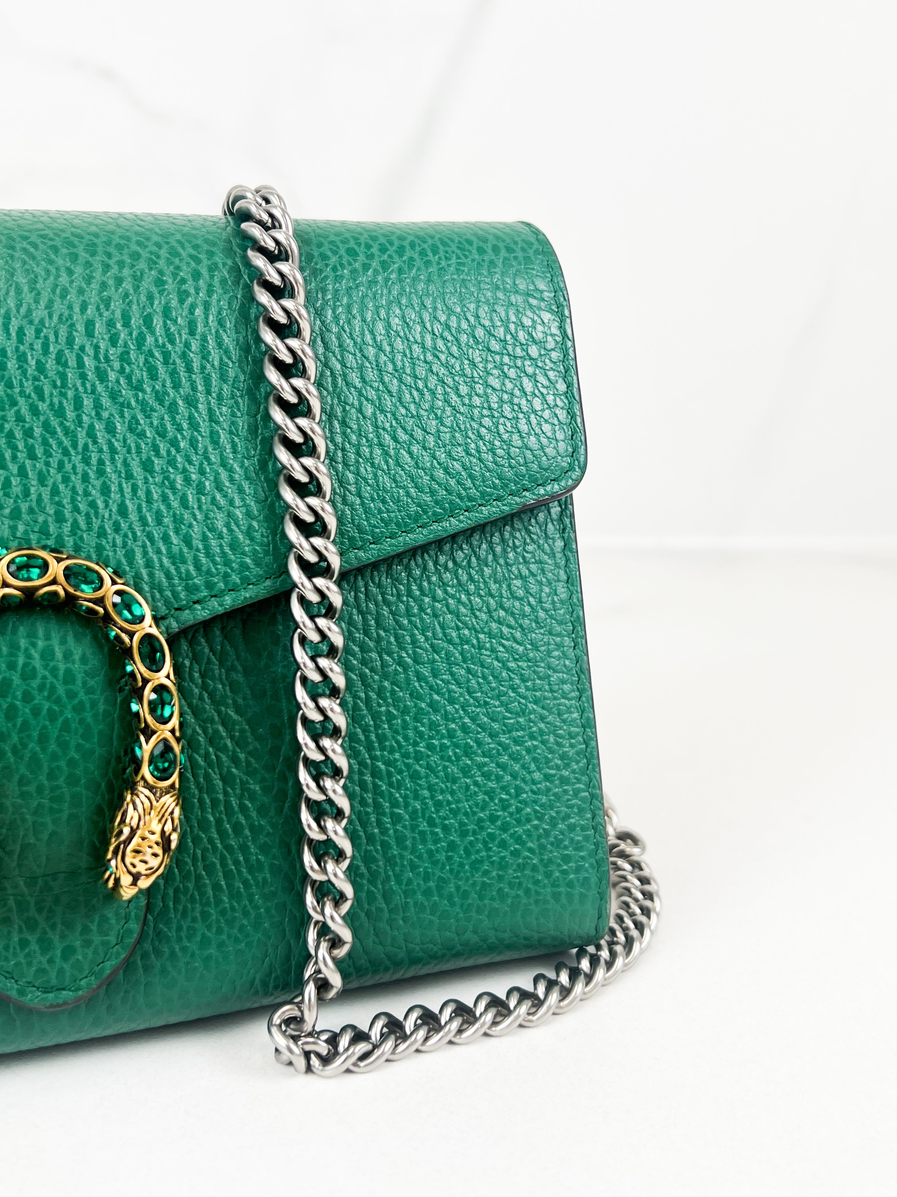 Gucci Green Dionysus Chain Wallet