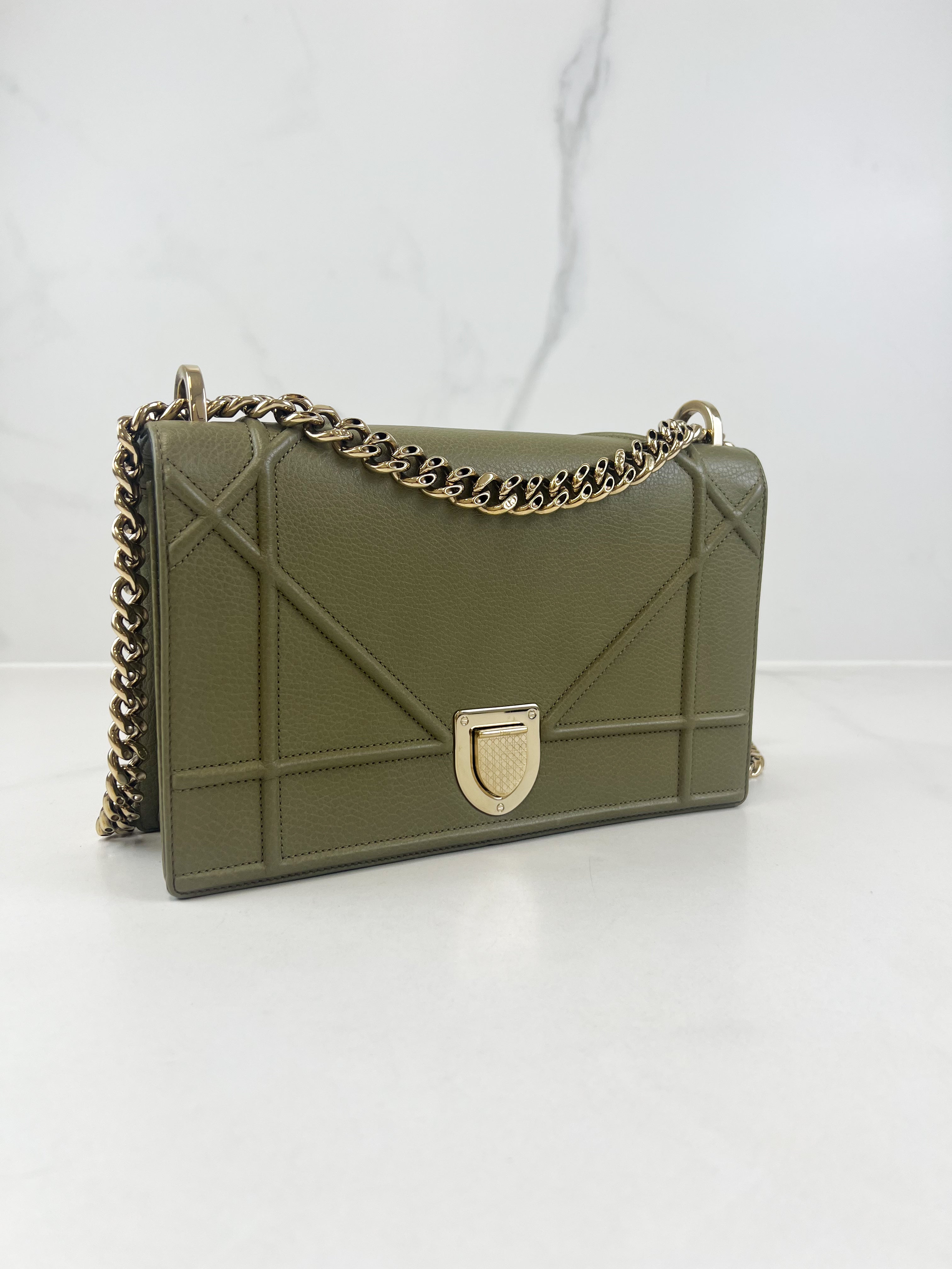 Christian Dior Medium Khaki Diorama