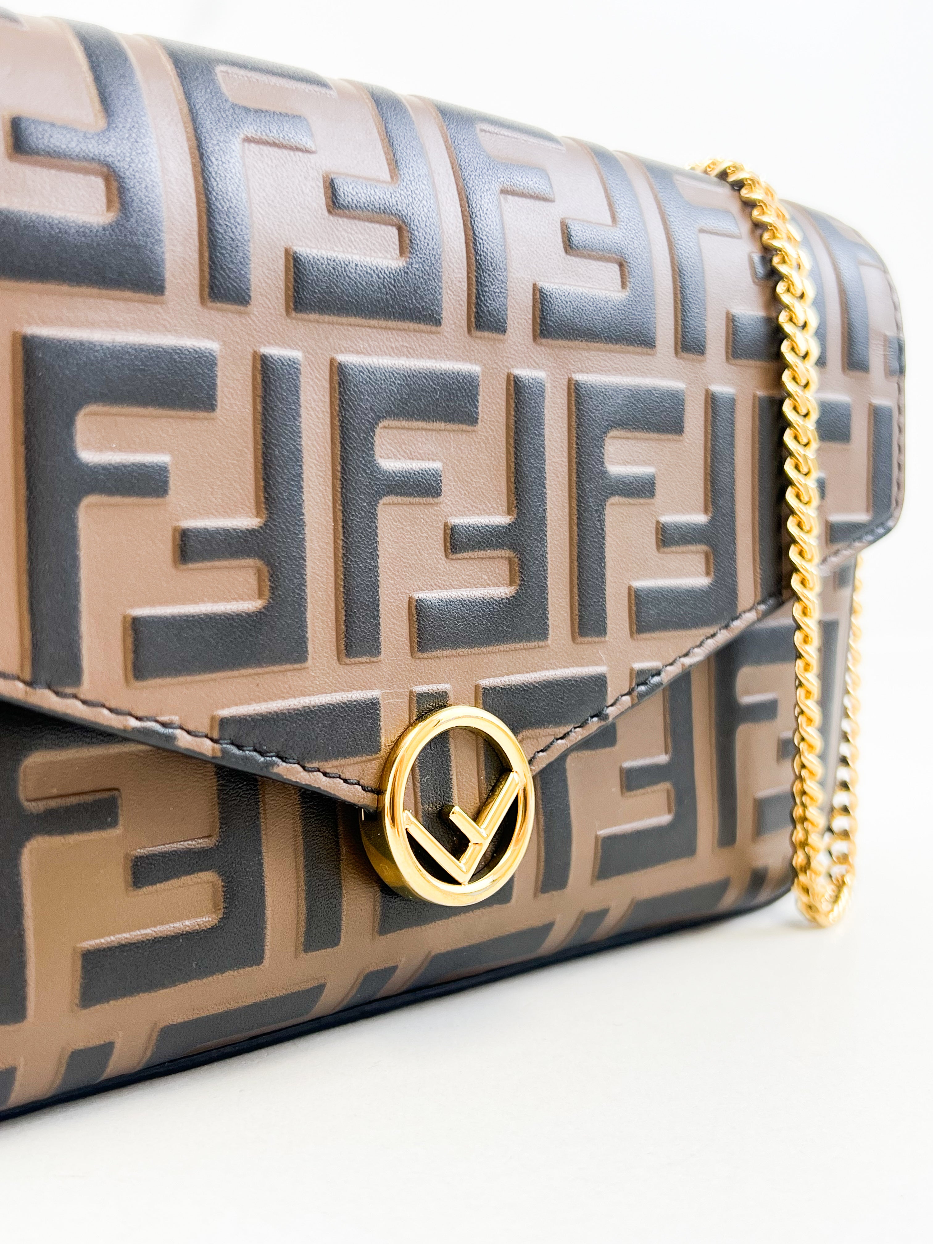 Fendi F Wallet on Chain with Pouch