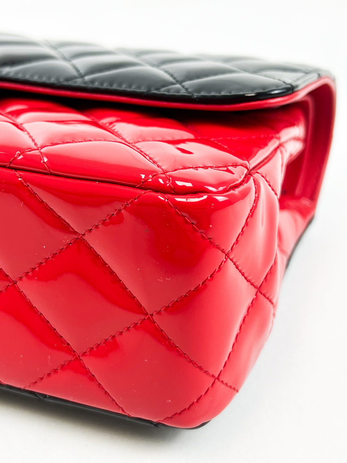 Chanel Small Classic Double Flap Patent Lambskin Shoulder Bag with SHW