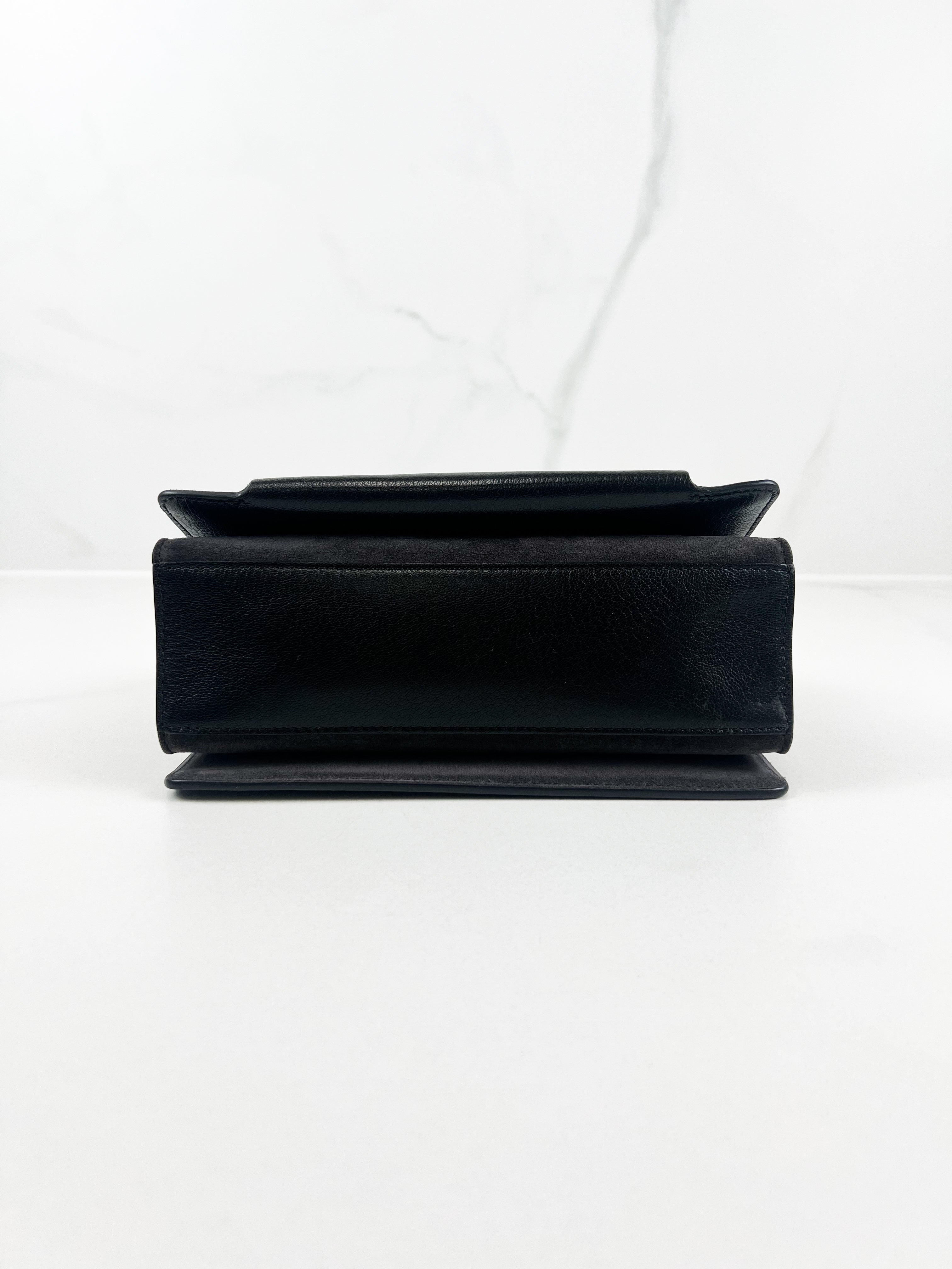Givenchy Leather/Suede Small Shoulder Bag in Black