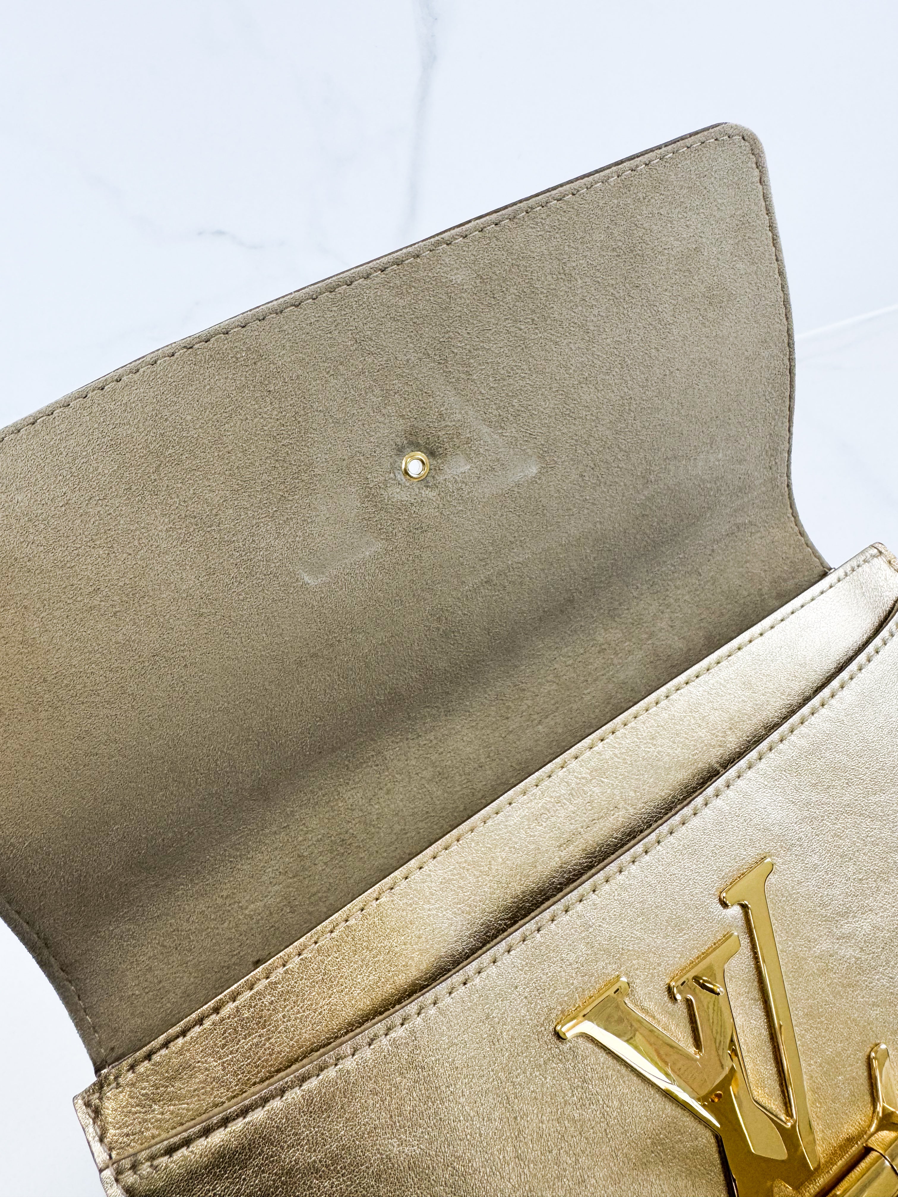 Louis Vuitton Gold St Louise Clutch