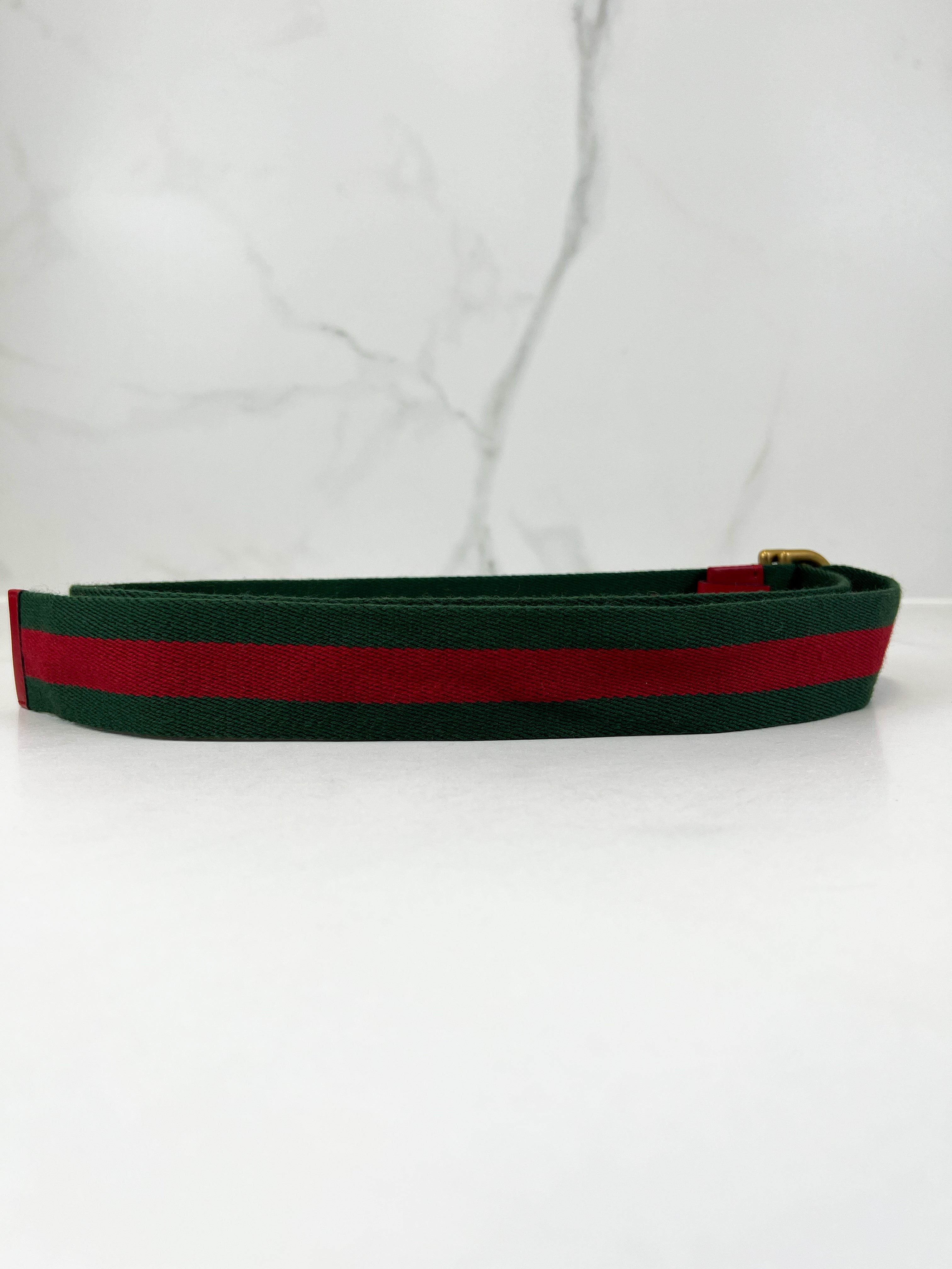 Gucci D-Ring Web Belt 40mm