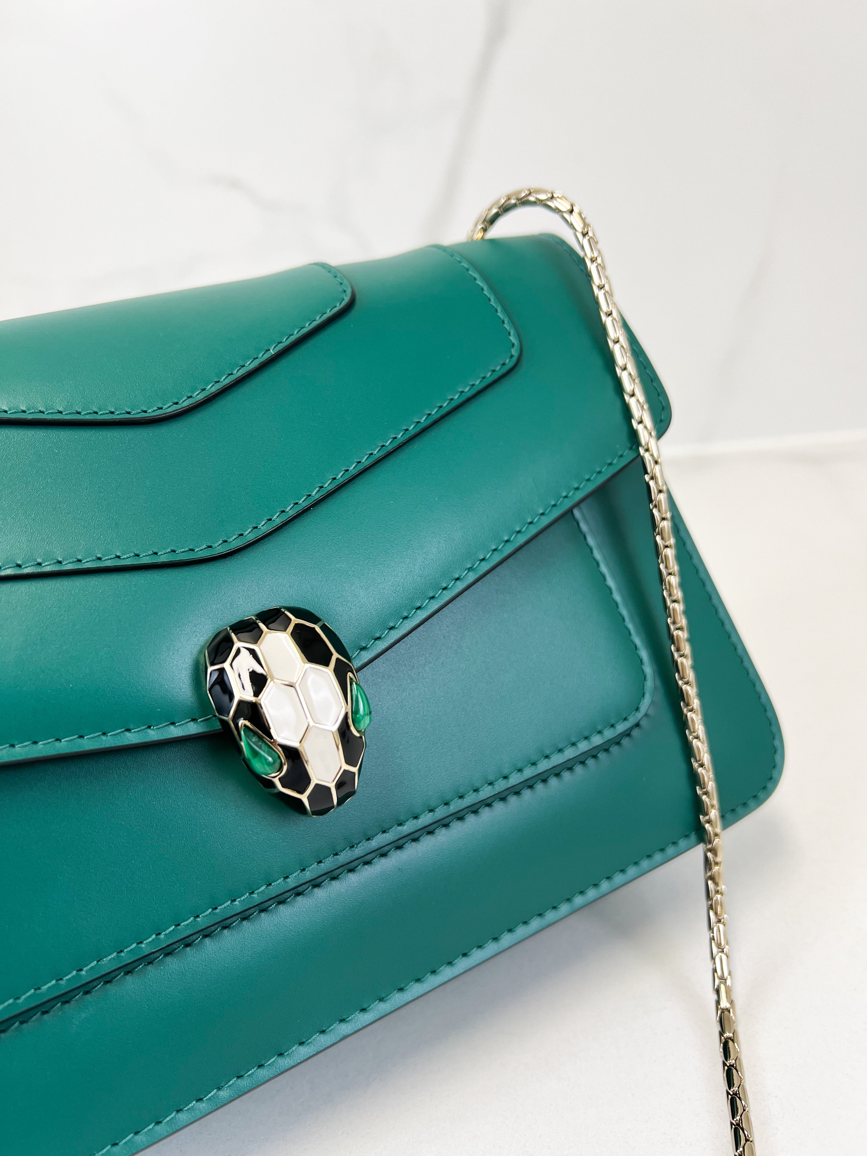 Bvlgari Calf Leather Serpenti Women’s Forever Bag