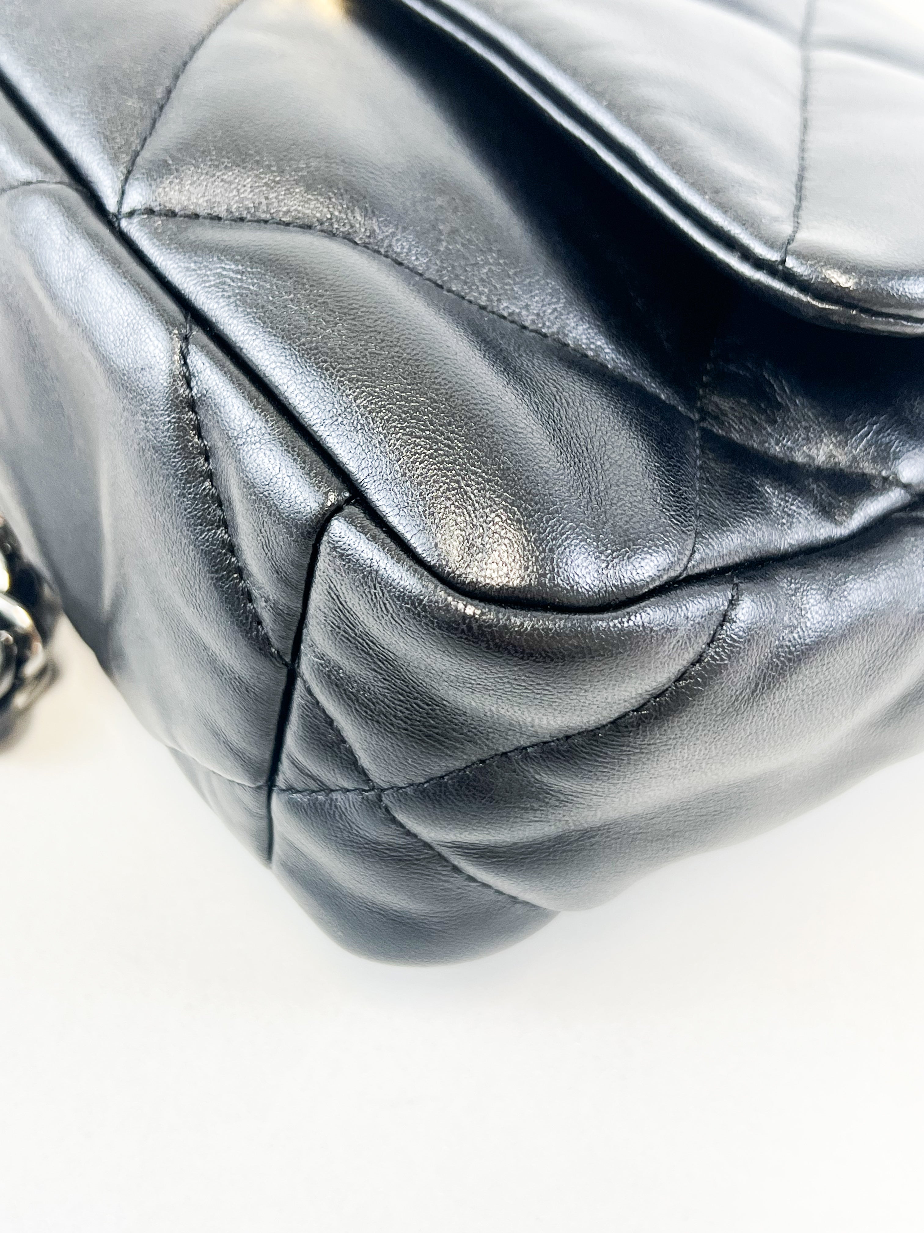 Chanel Black Small Lambskin 19 with Gold & Silver Tone Hardware