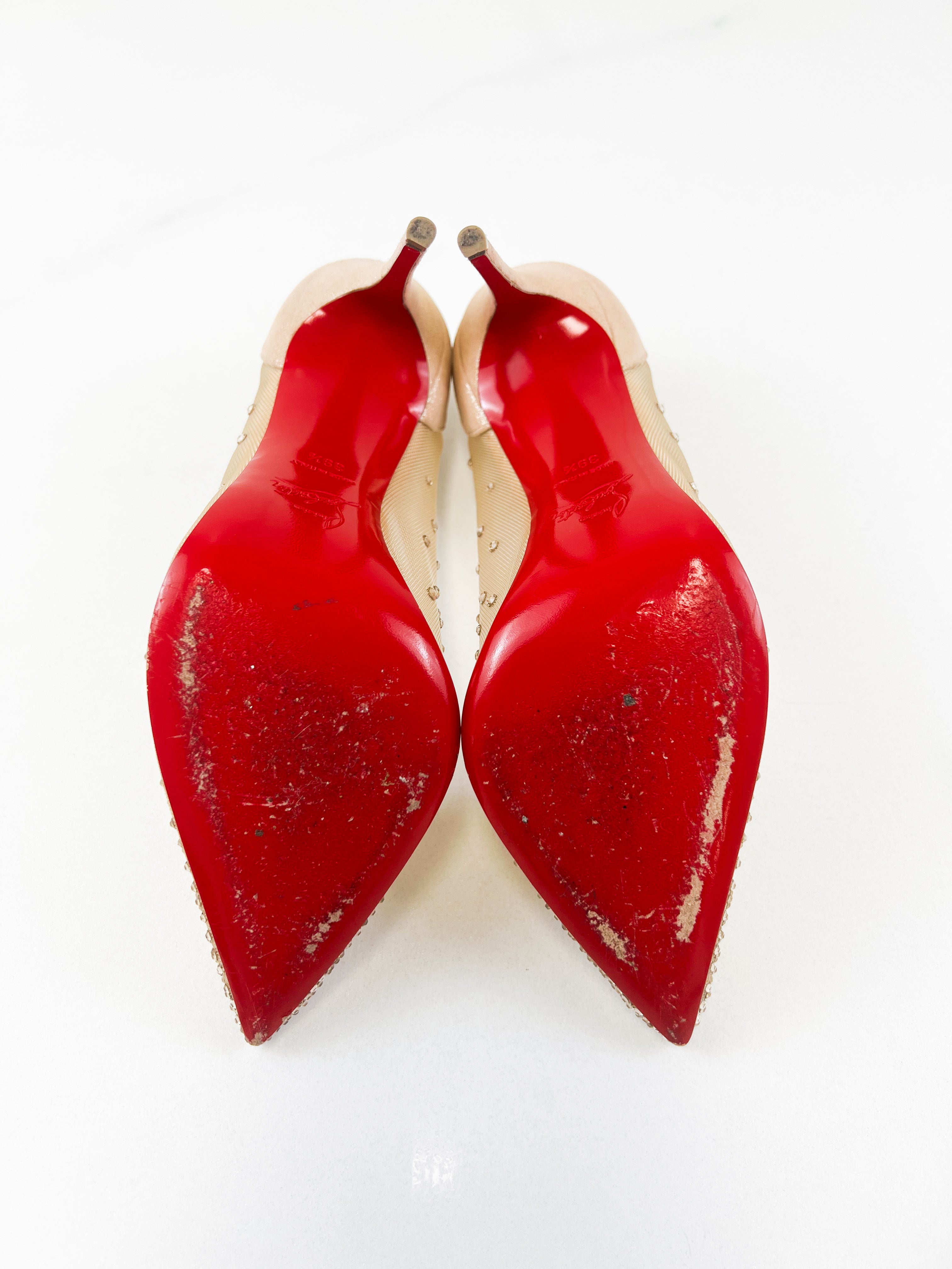 Christian Louboutin Follies Strass 100mm Size 39.5