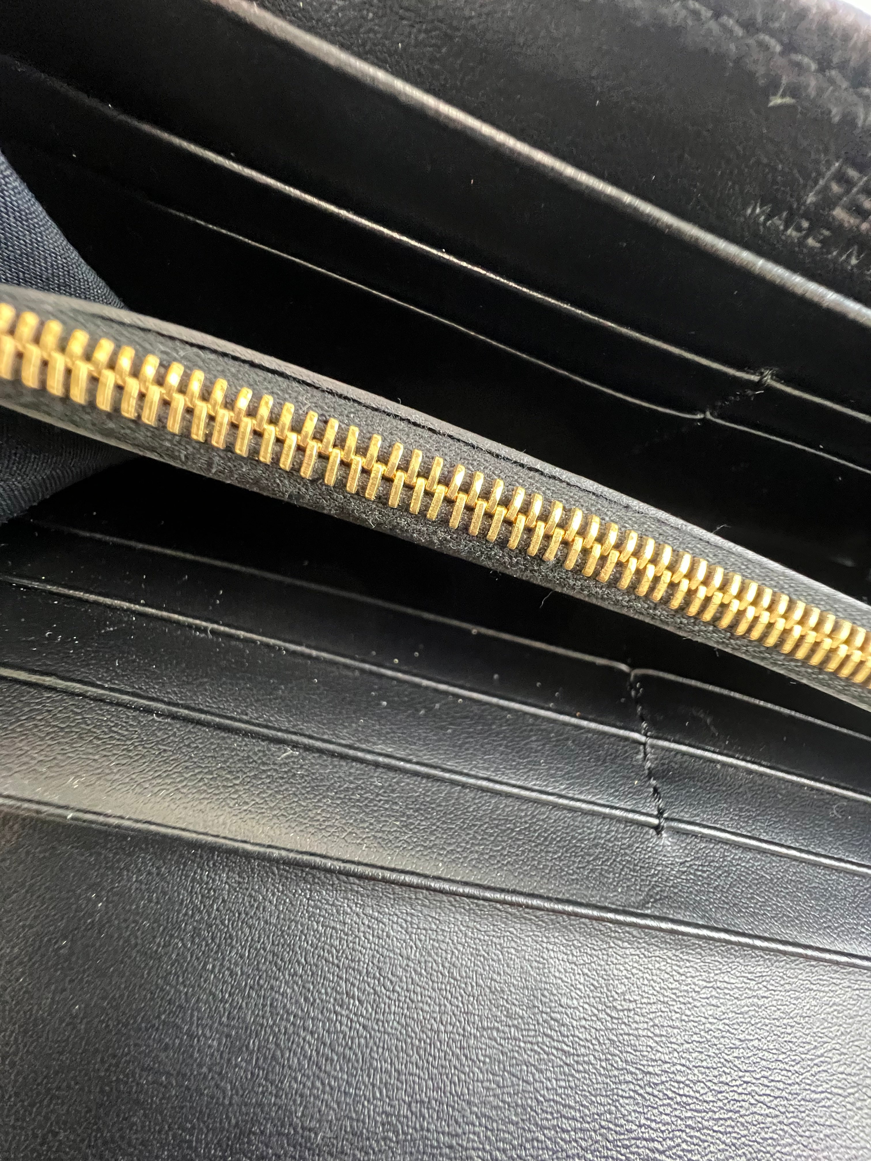 Fendi Black Continental Wallet GHW