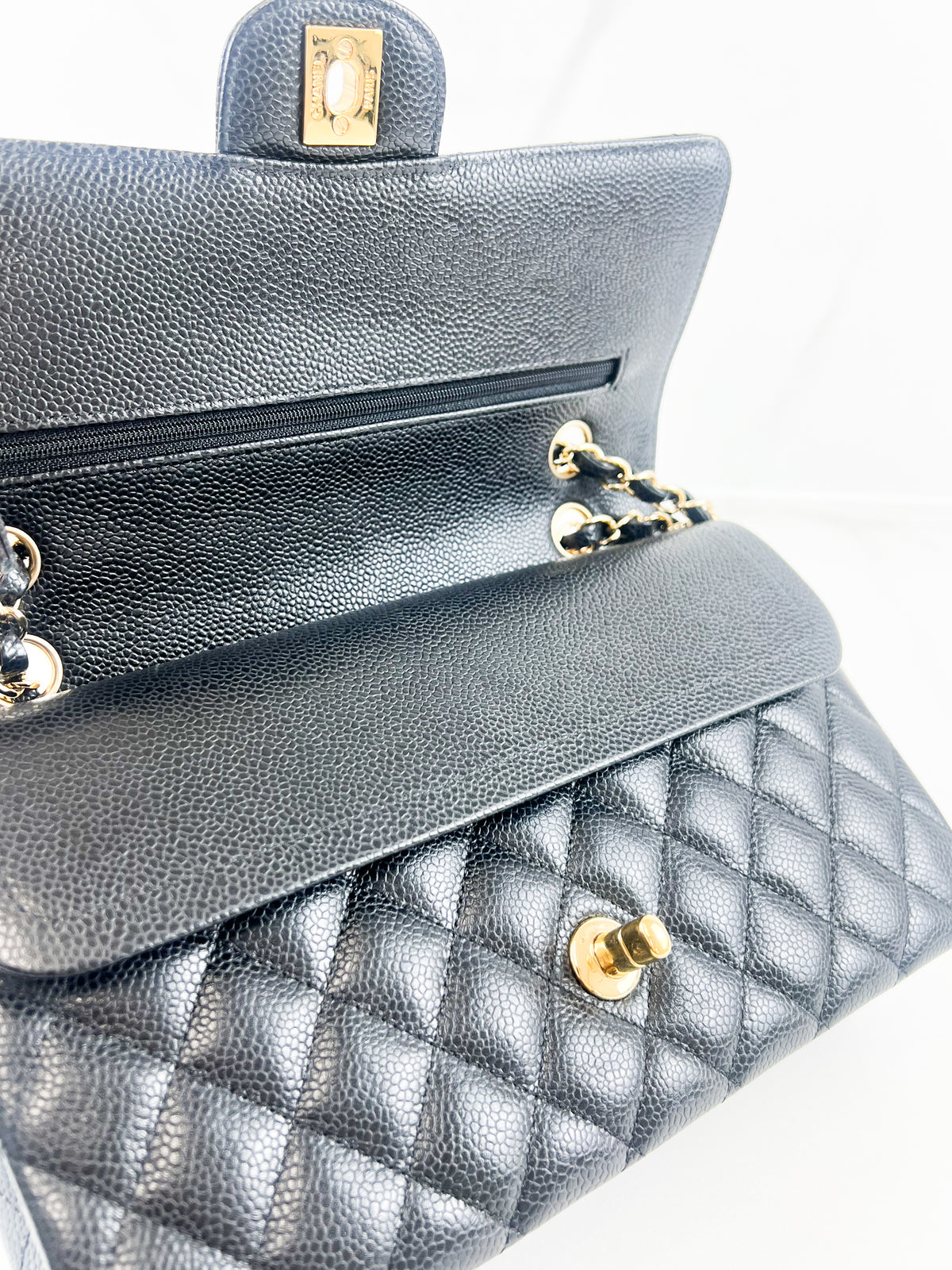 Chanel Small Classic Double Flap Caviar Shoulder Bag