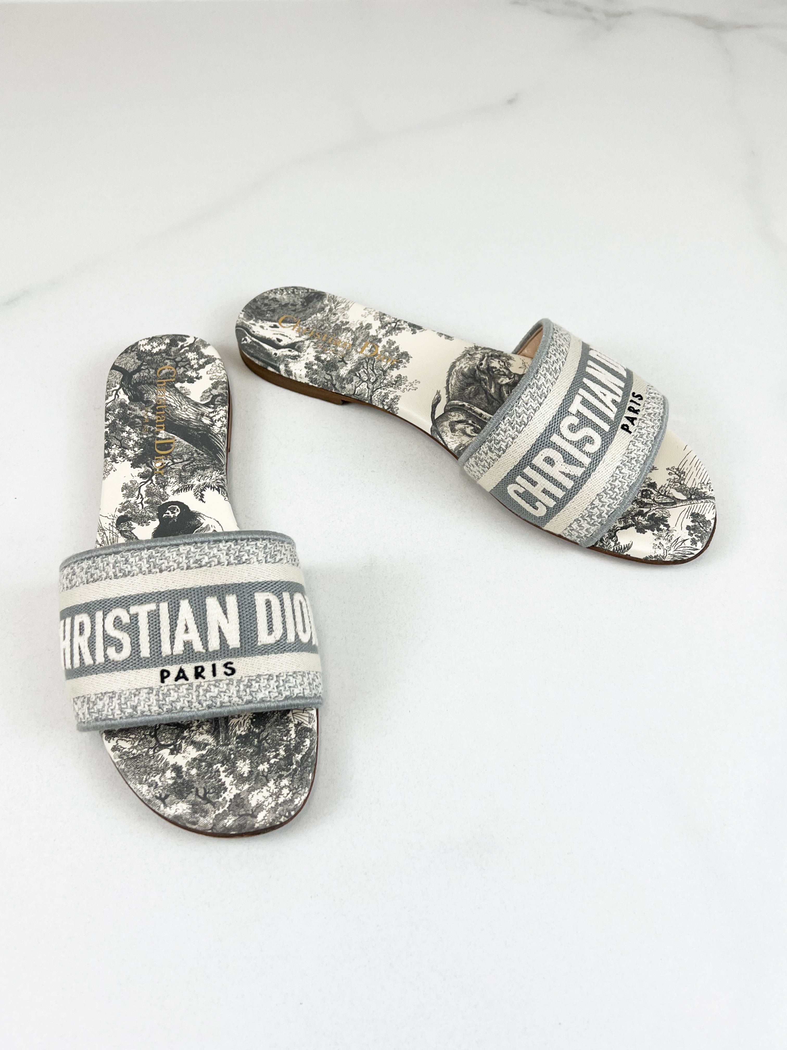 Christian Dior Dway Slides Size 37