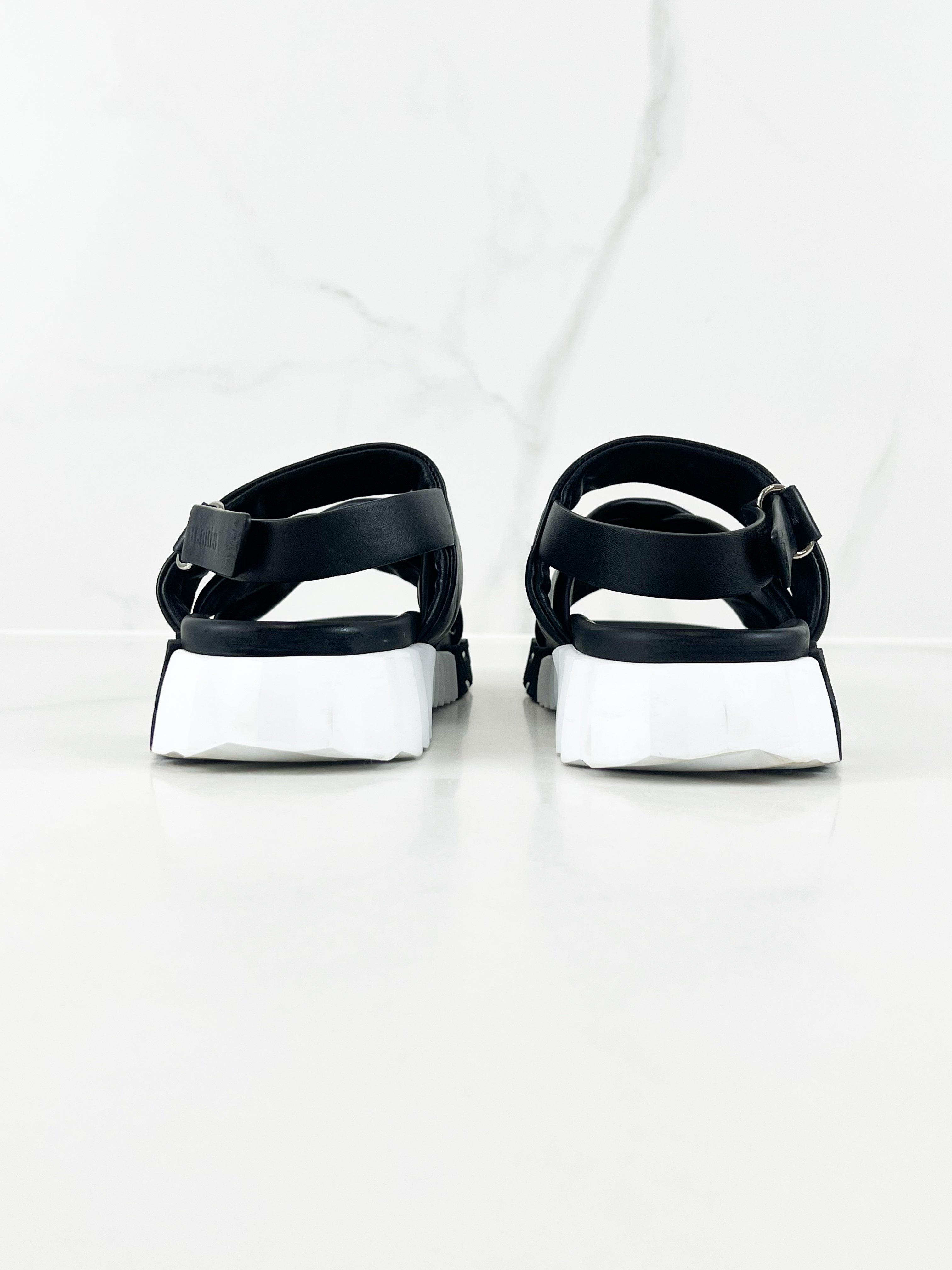 Hermes Electric Sandals in Black Size 38.5