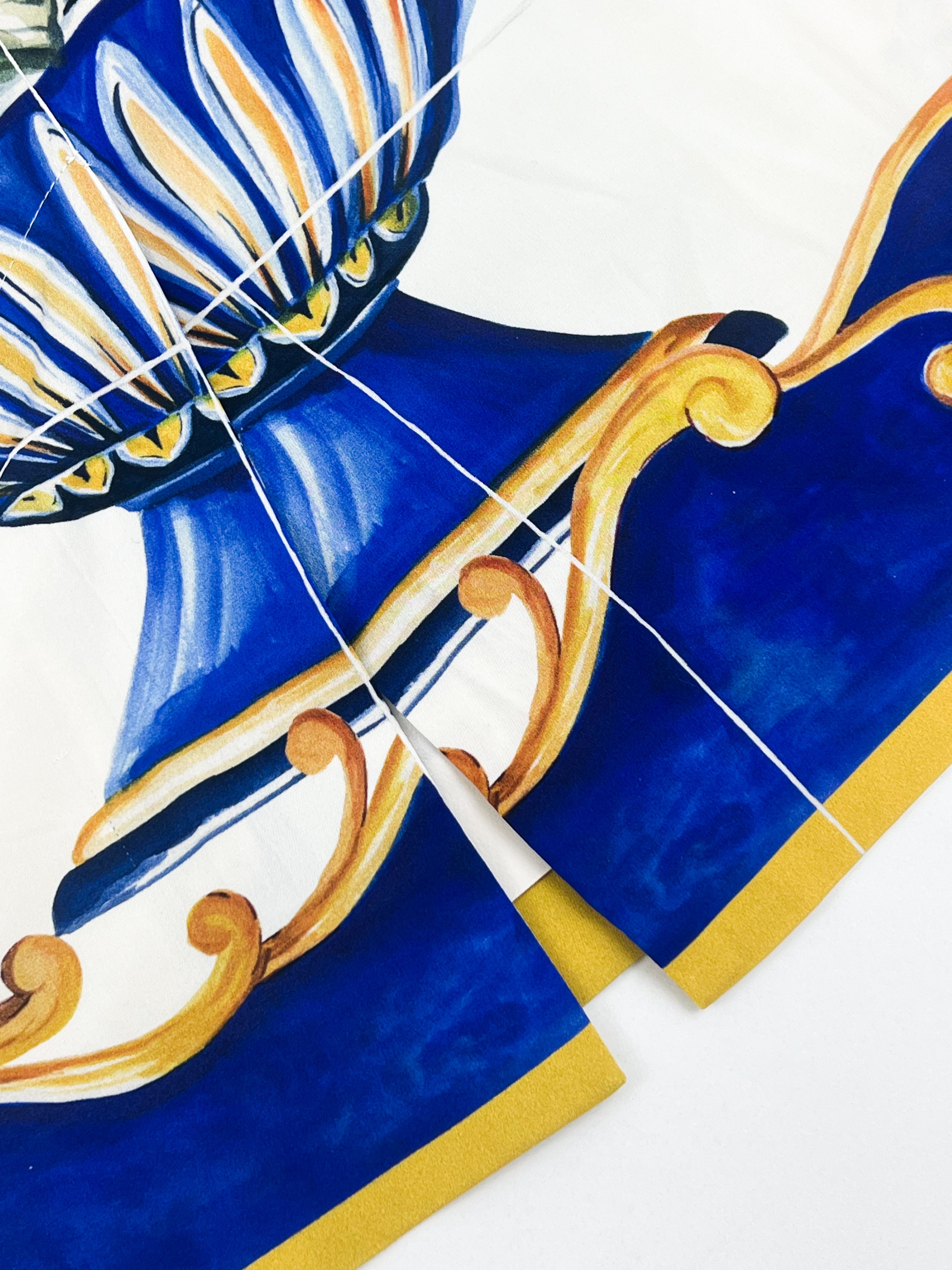 Dolce & Gabbana Multicolour Floral Vase Silk Skirt