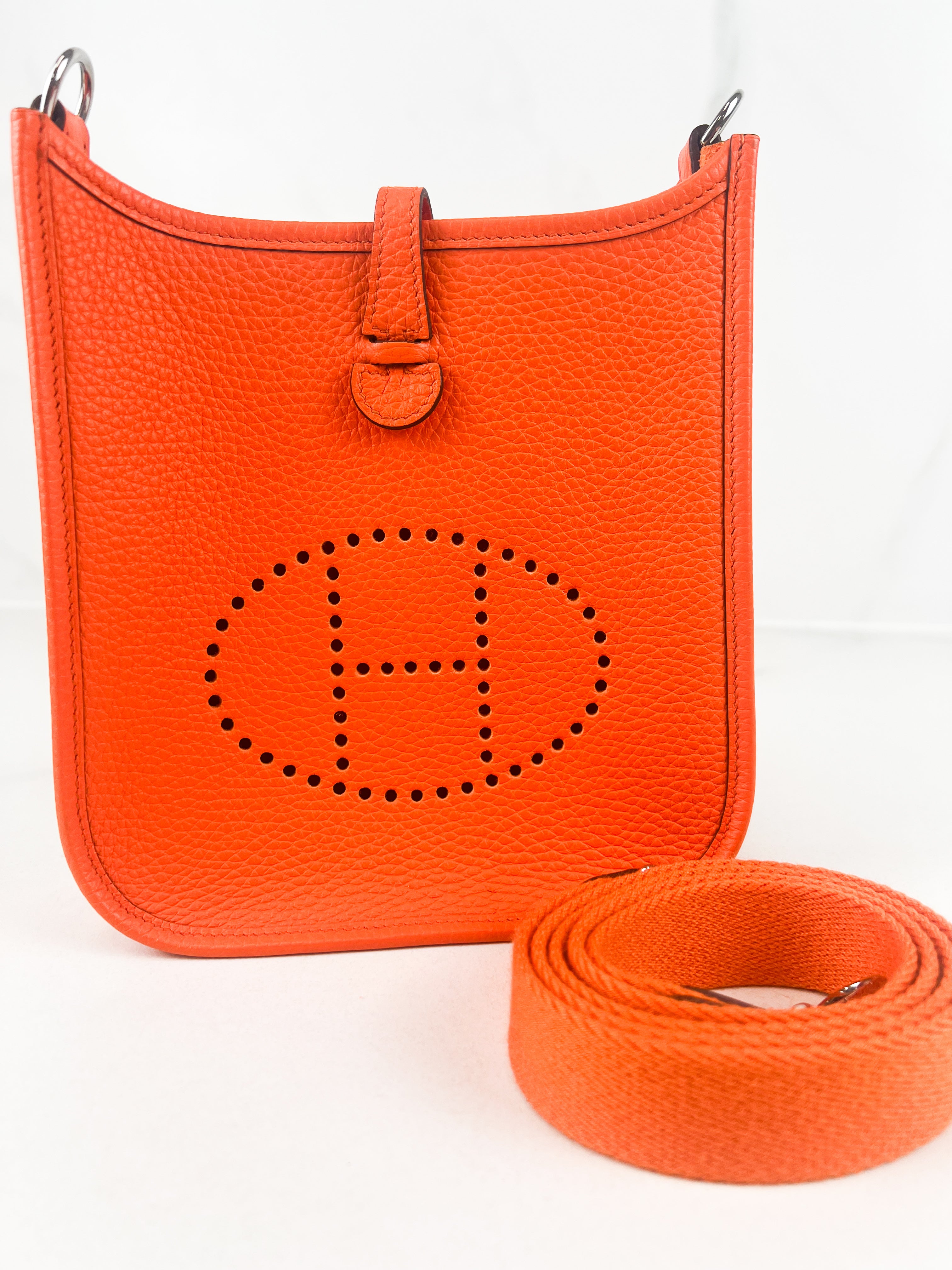 Hermes Orange Clemence Evelyne 16 with SHW