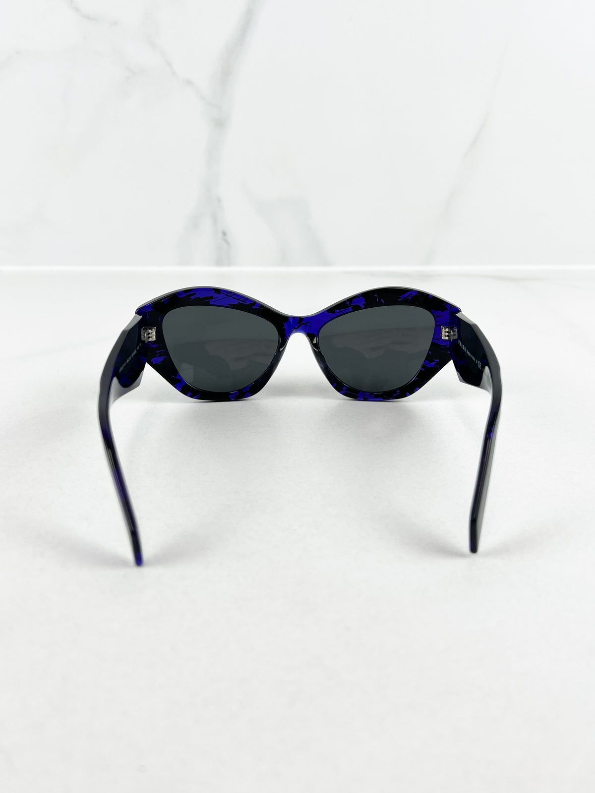 Prada Cat-Eye Black Purple Sunglasses SPR 07Y-F