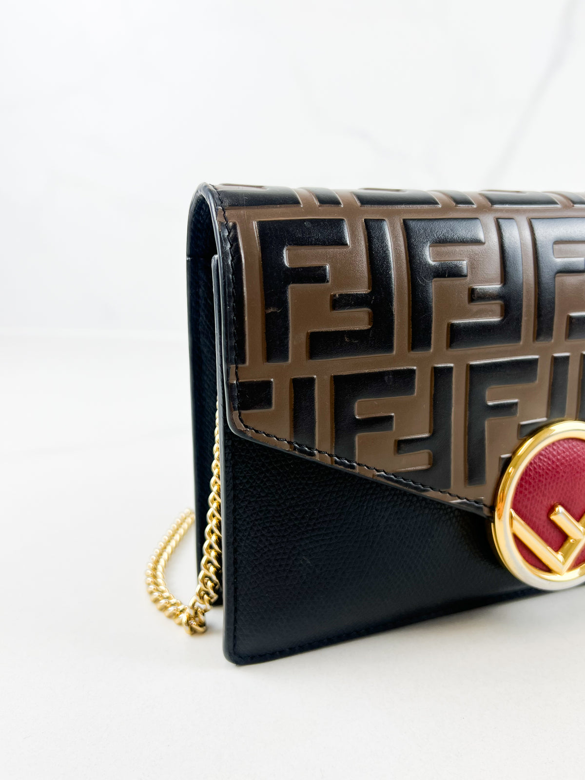 Fendi FF Embossed WOC with GHW