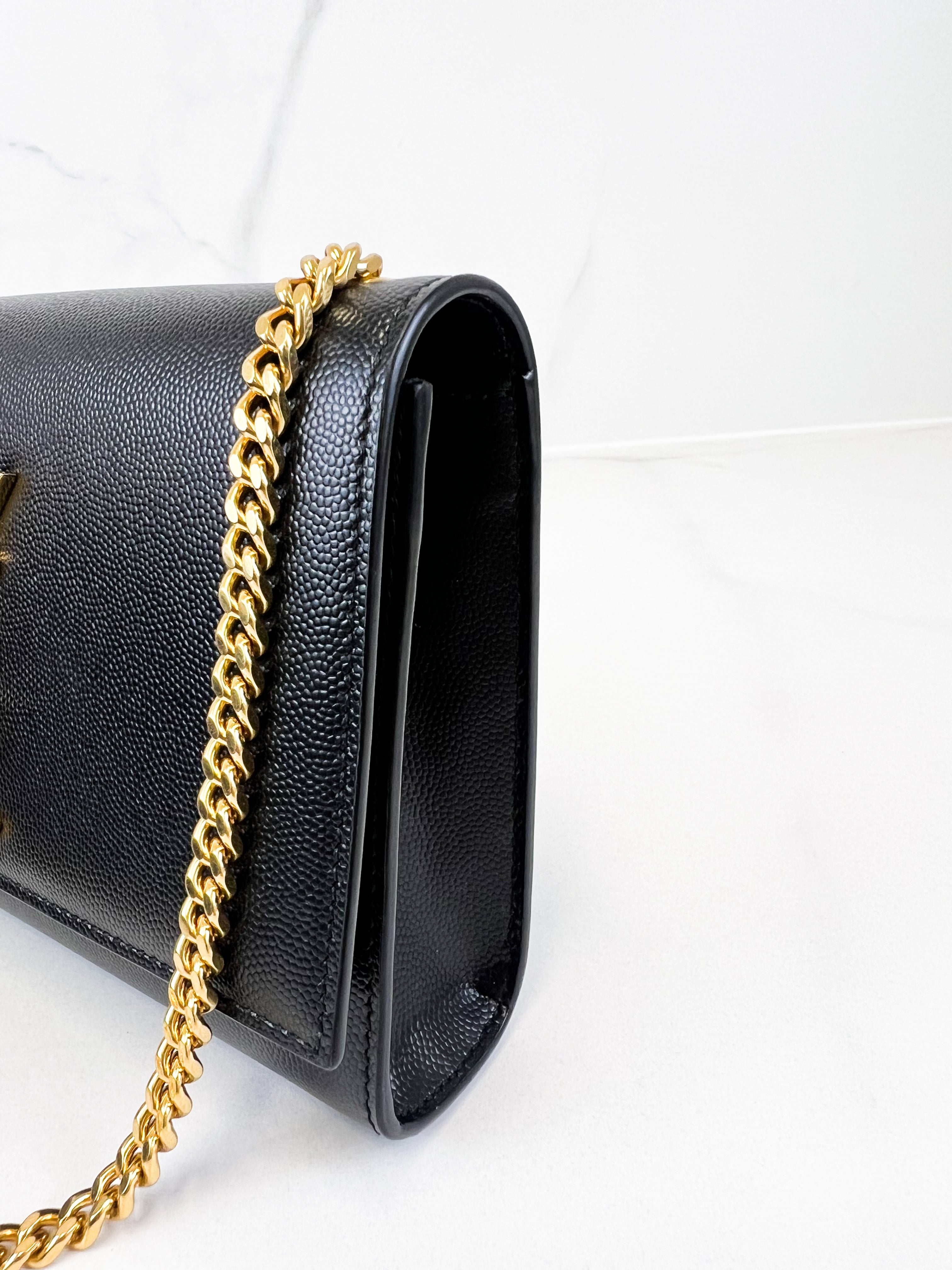 Saint Laurent Kate Small in Grain Embossed Leather