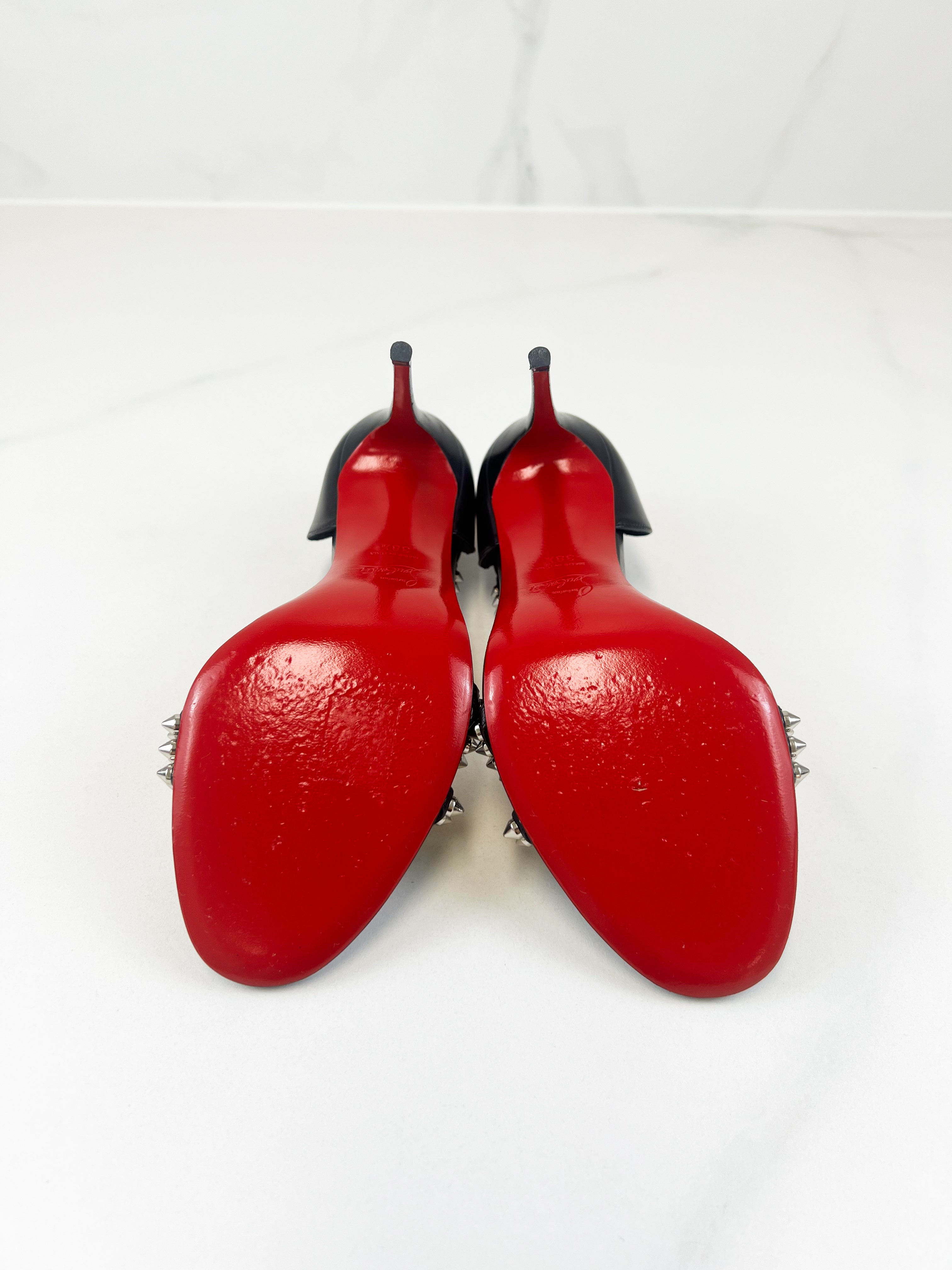 Christian Louboutin So Spike 100 Black Size 38.5