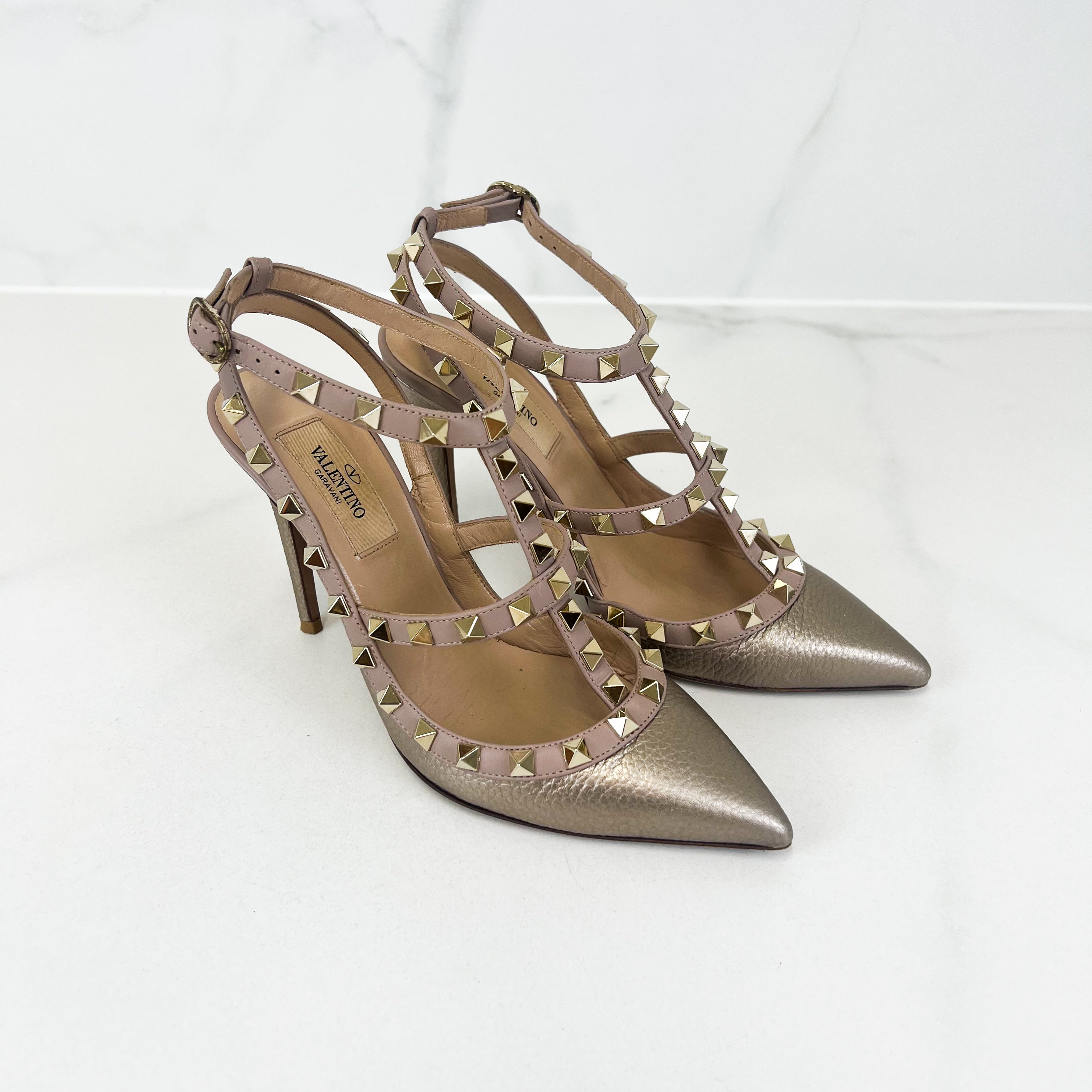 Valentino Garavani Rockstud Caged Pump Size 36.5