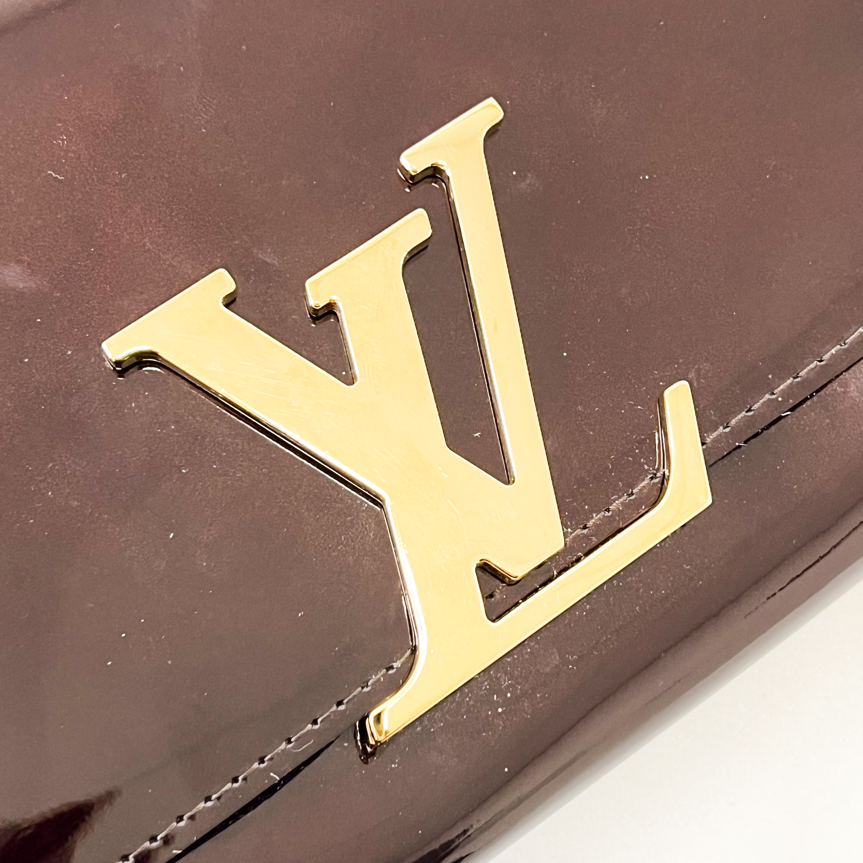 Louis Vuitton Patent St Louise Chain Bag