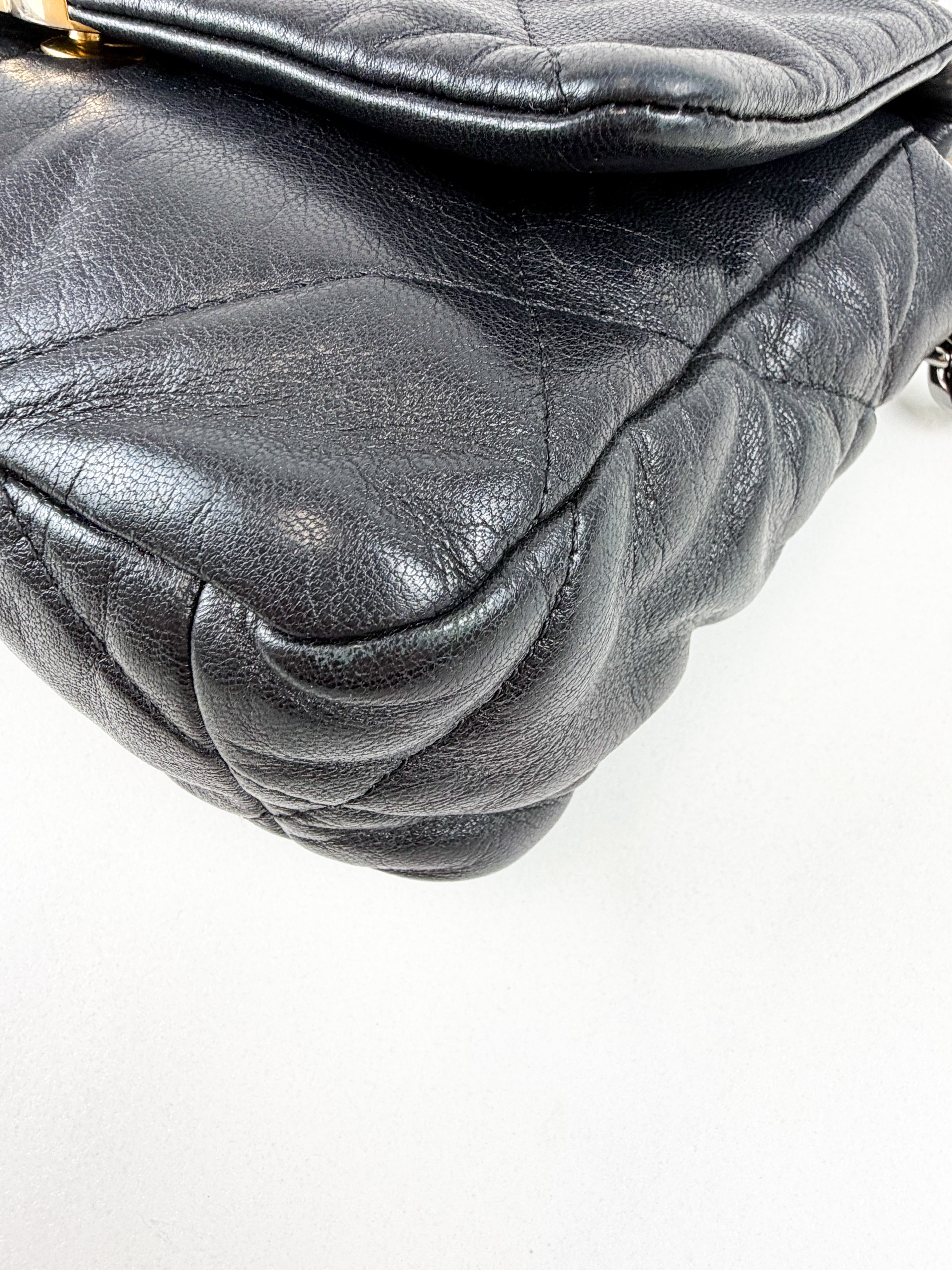Chanel Black Small Lambskin 19 with Gold & Silver Tone Hardware