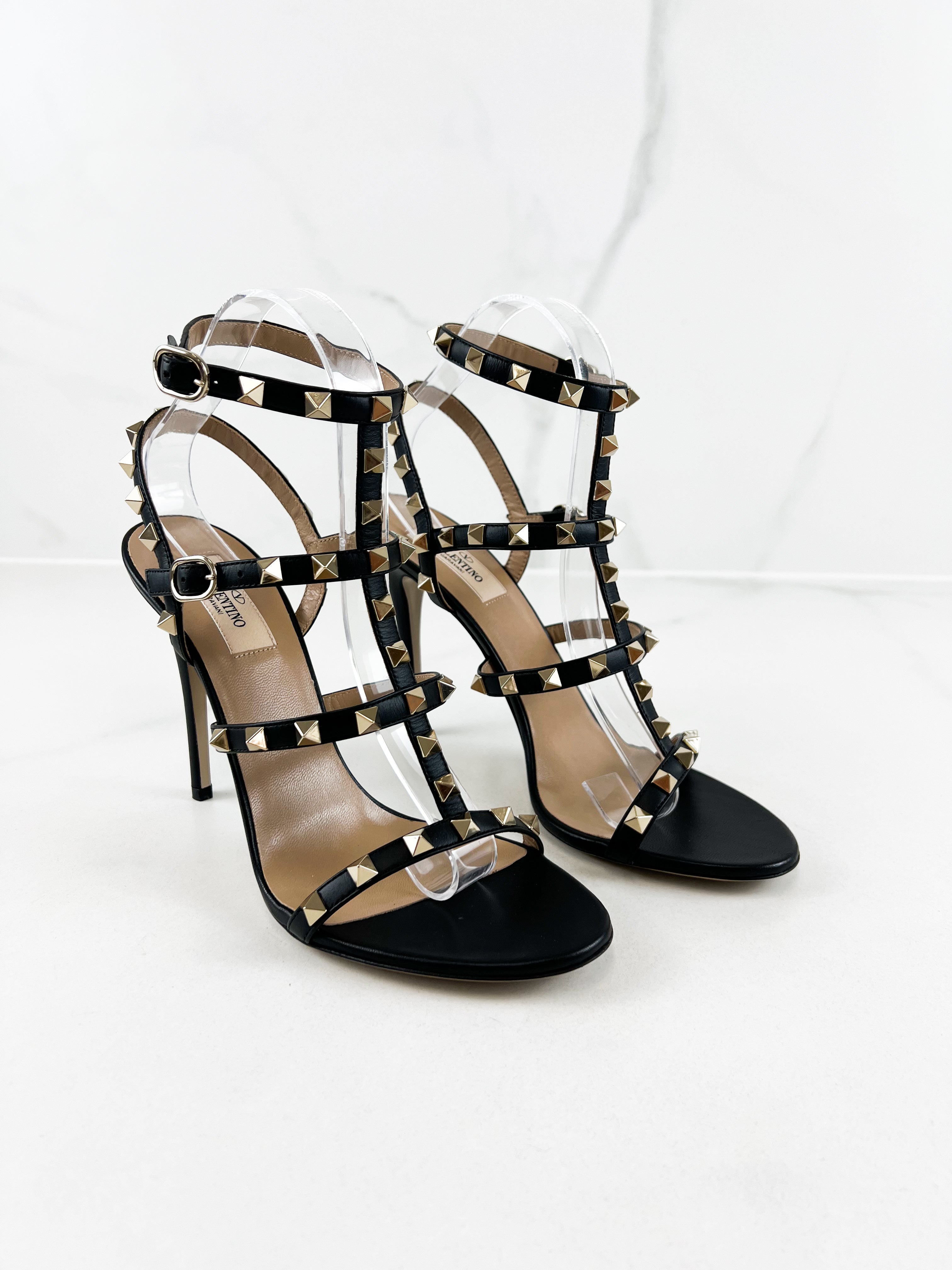 Valentino Rockstud Leather Sandals Size 39