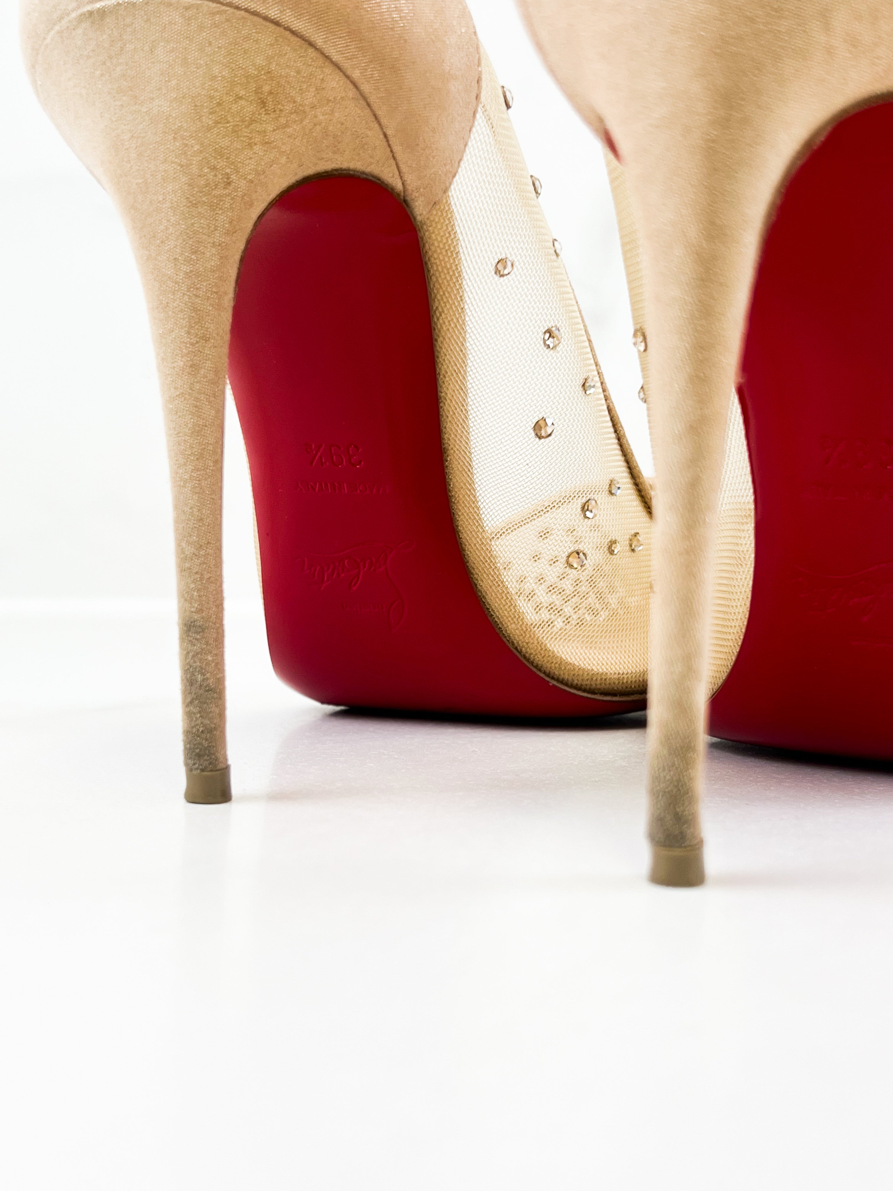 Christian Louboutin Follies Strass 100mm Size 39.5