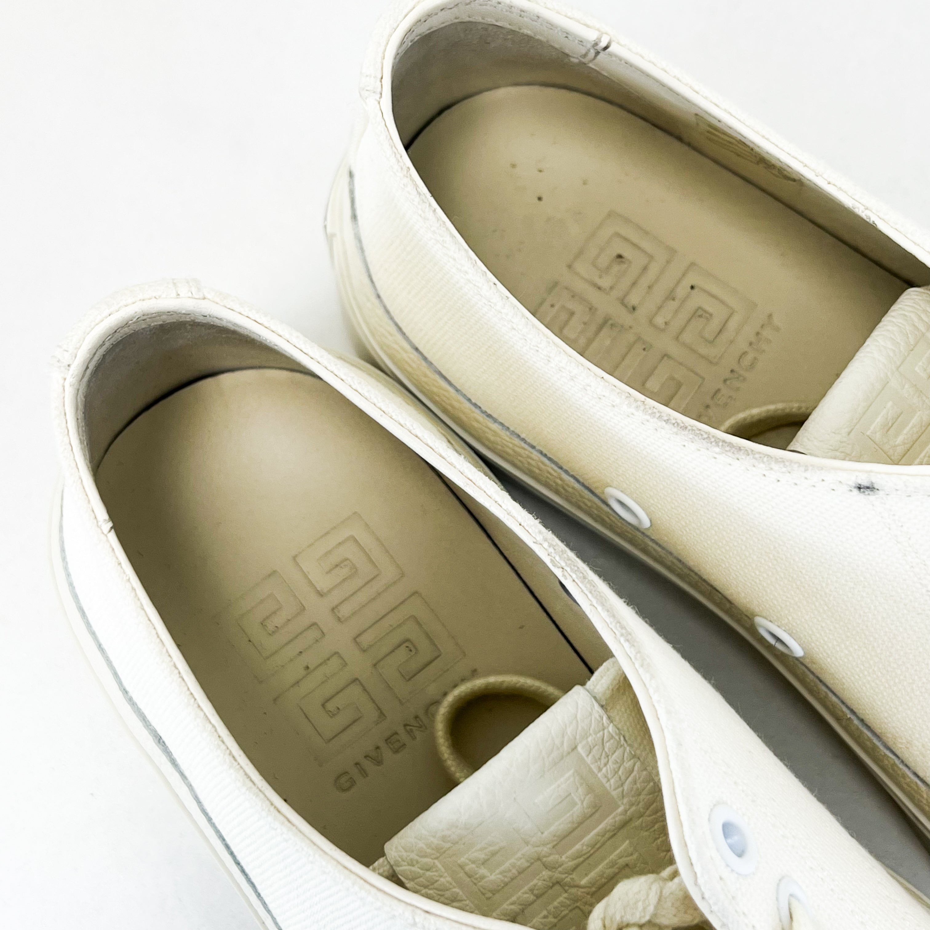 Givenchy White Lace Up Low Top Sneaker Size 38