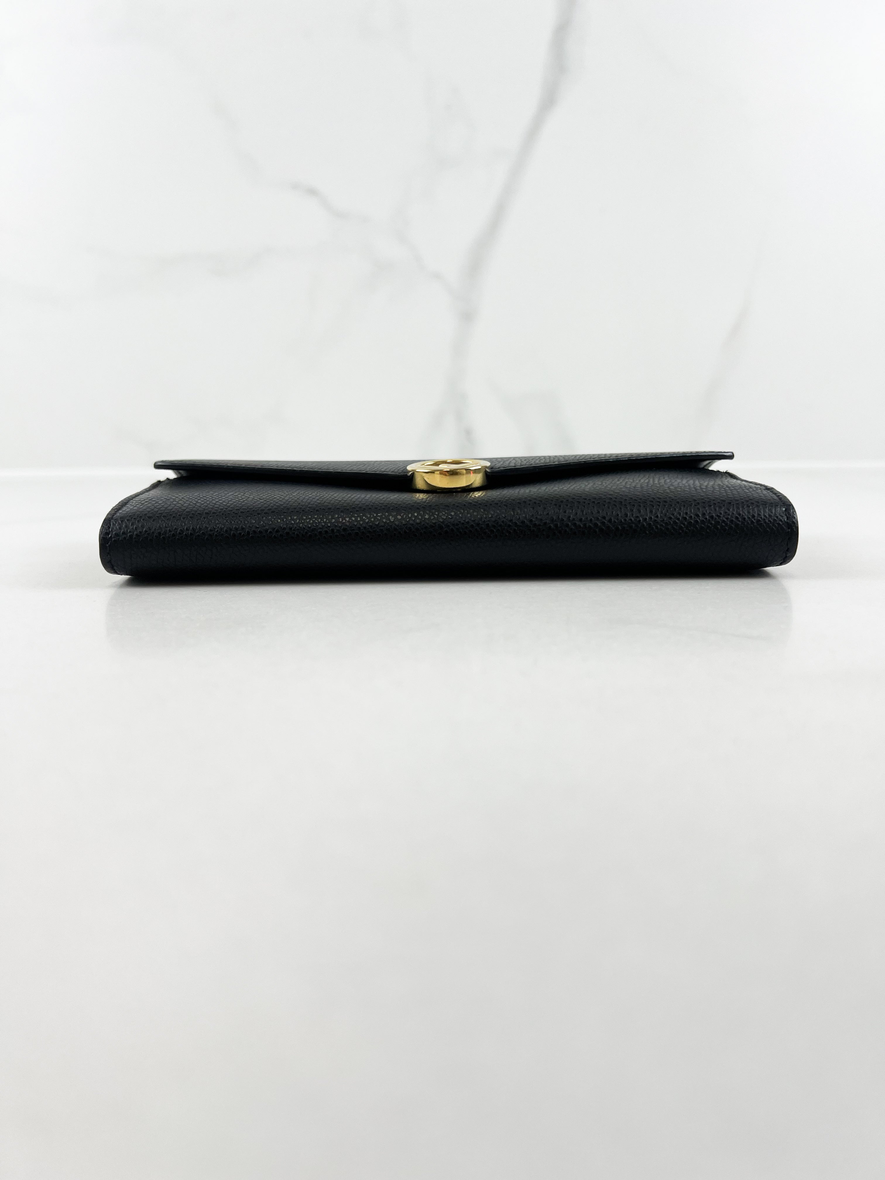 Fendi Black Continental Wallet GHW