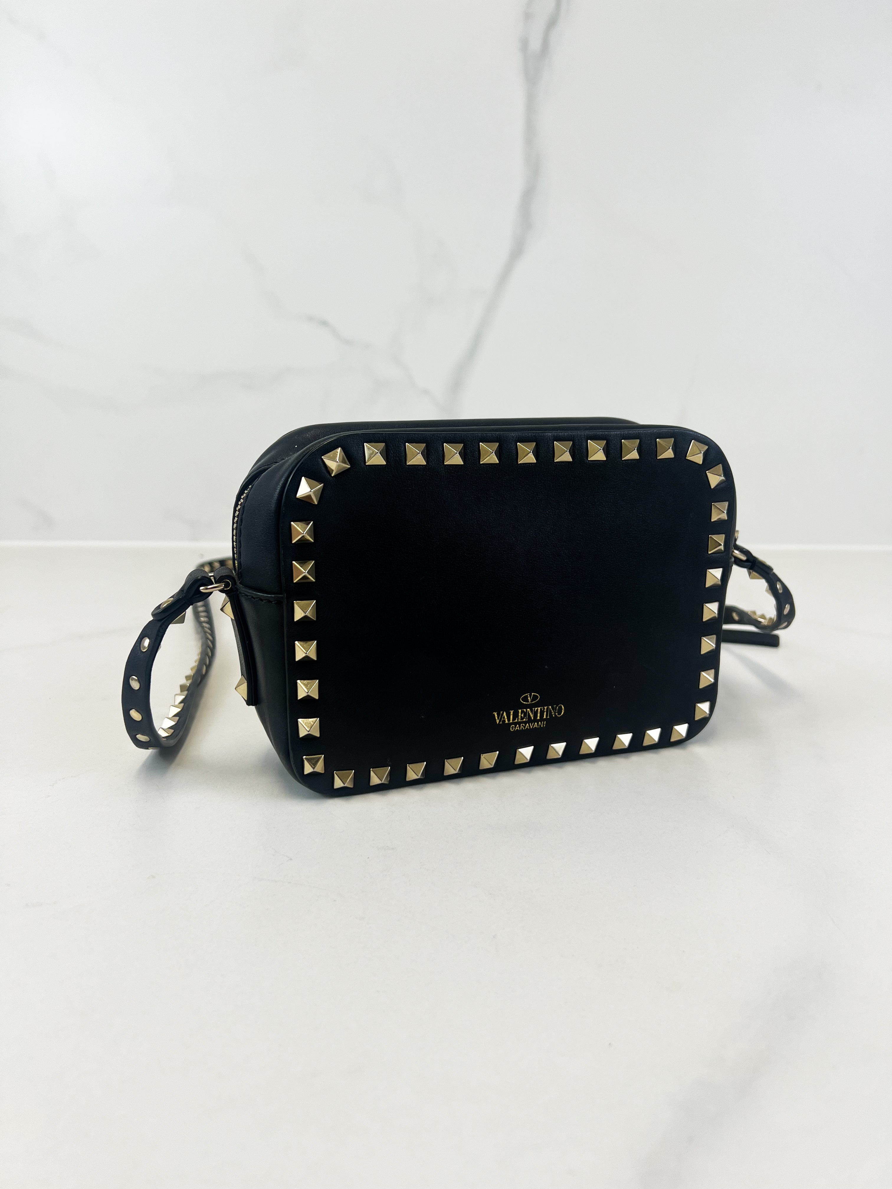Valentino Garavani Black Rockstud Crossbody Bag
