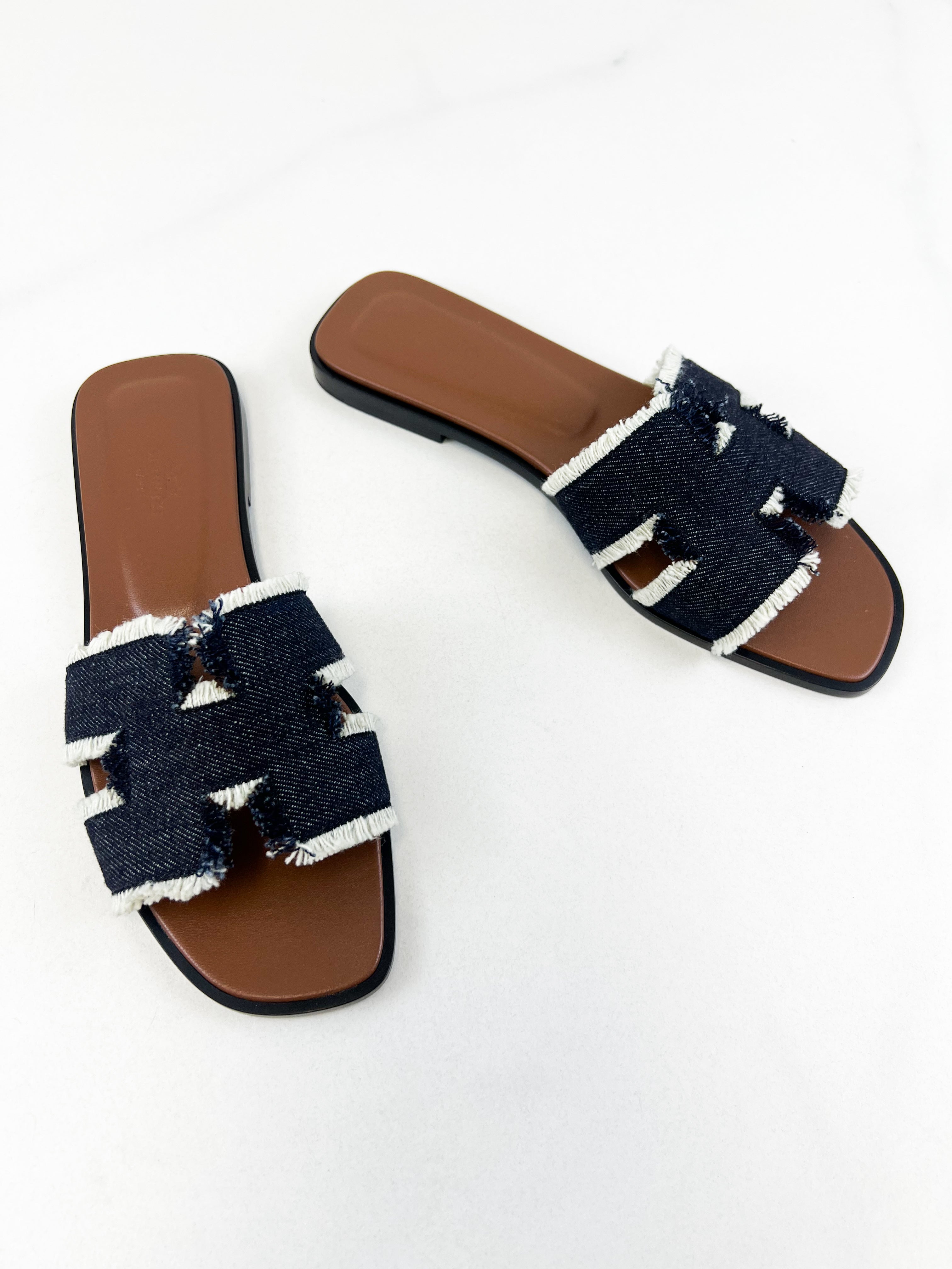 Hermes Oran Sandals Size 38