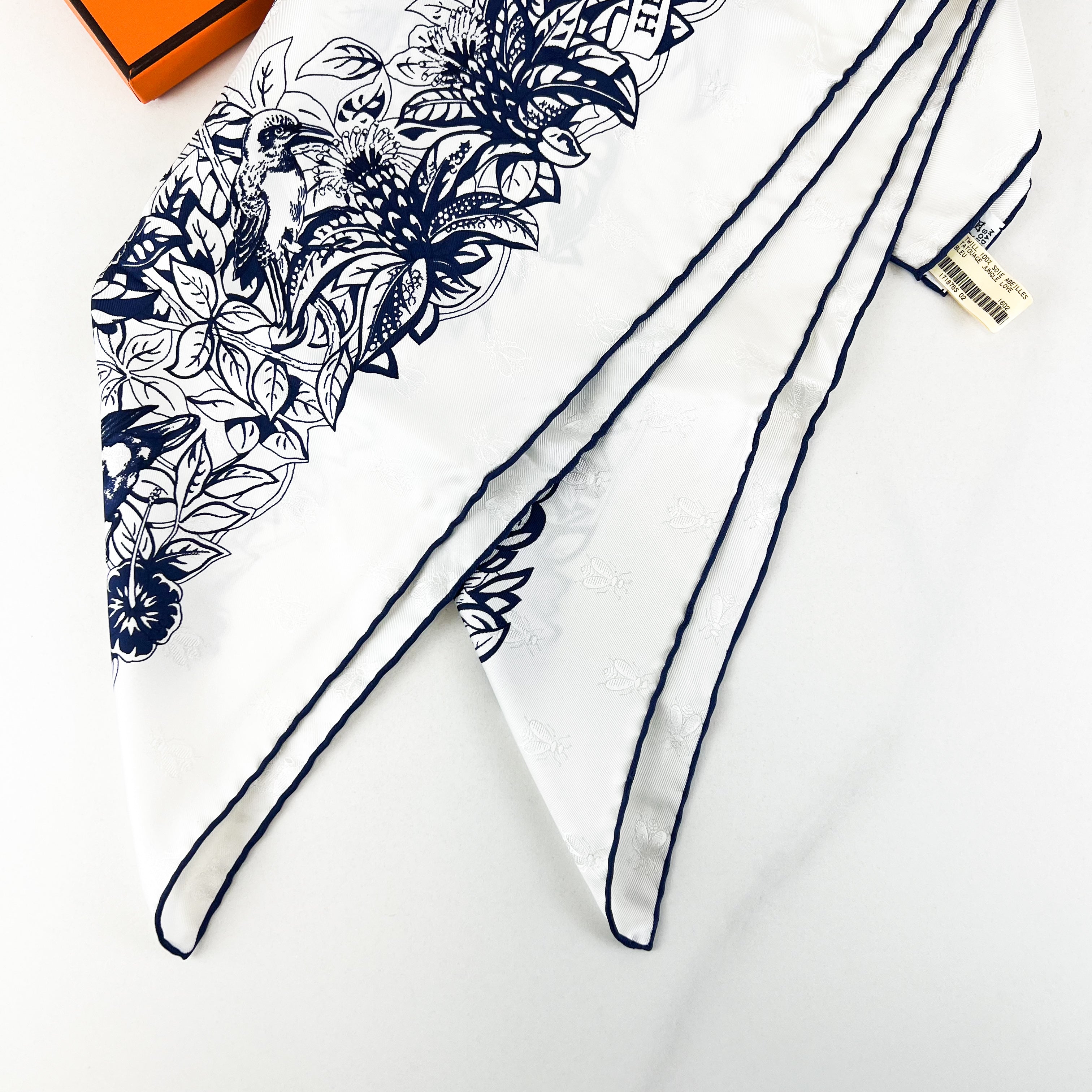 Hermes Jungle Love Tattoo Silk Scarf